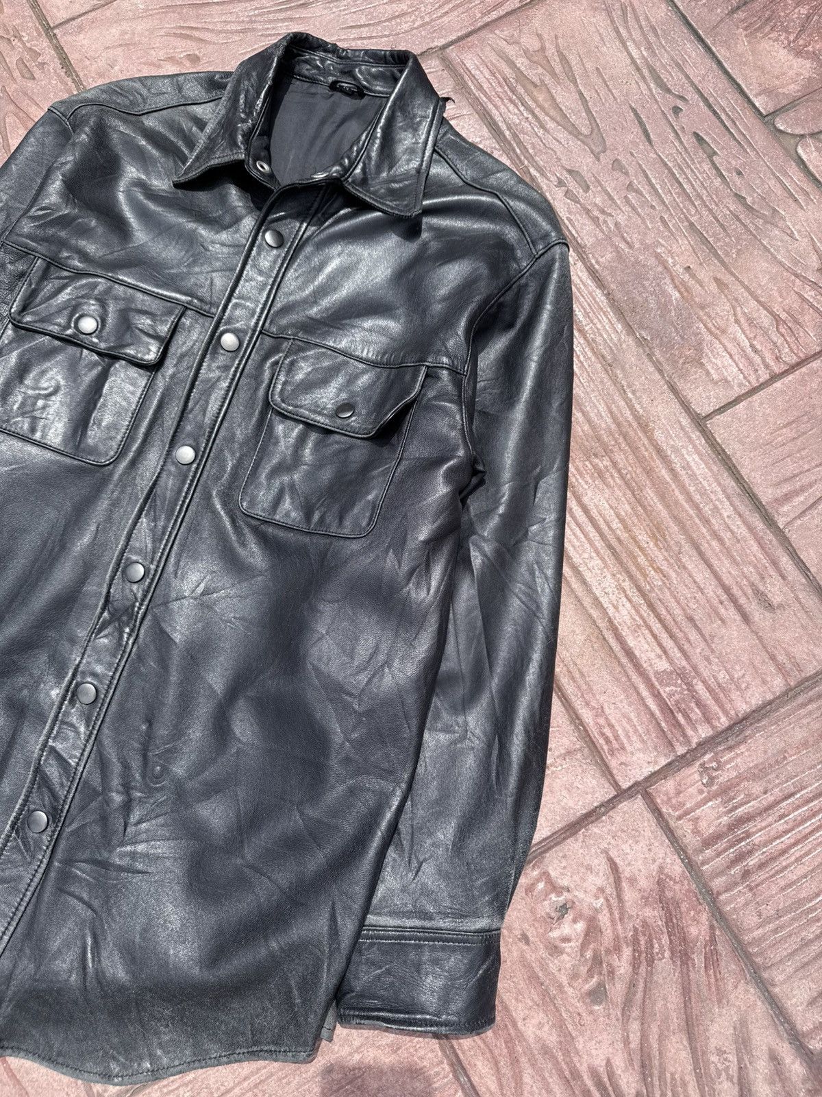 Genuine Leather Vintage UNBRAND Genuine Leather Button Ups Shirt Size US M / EU 48-50 / 2 - 3 Thumbnail