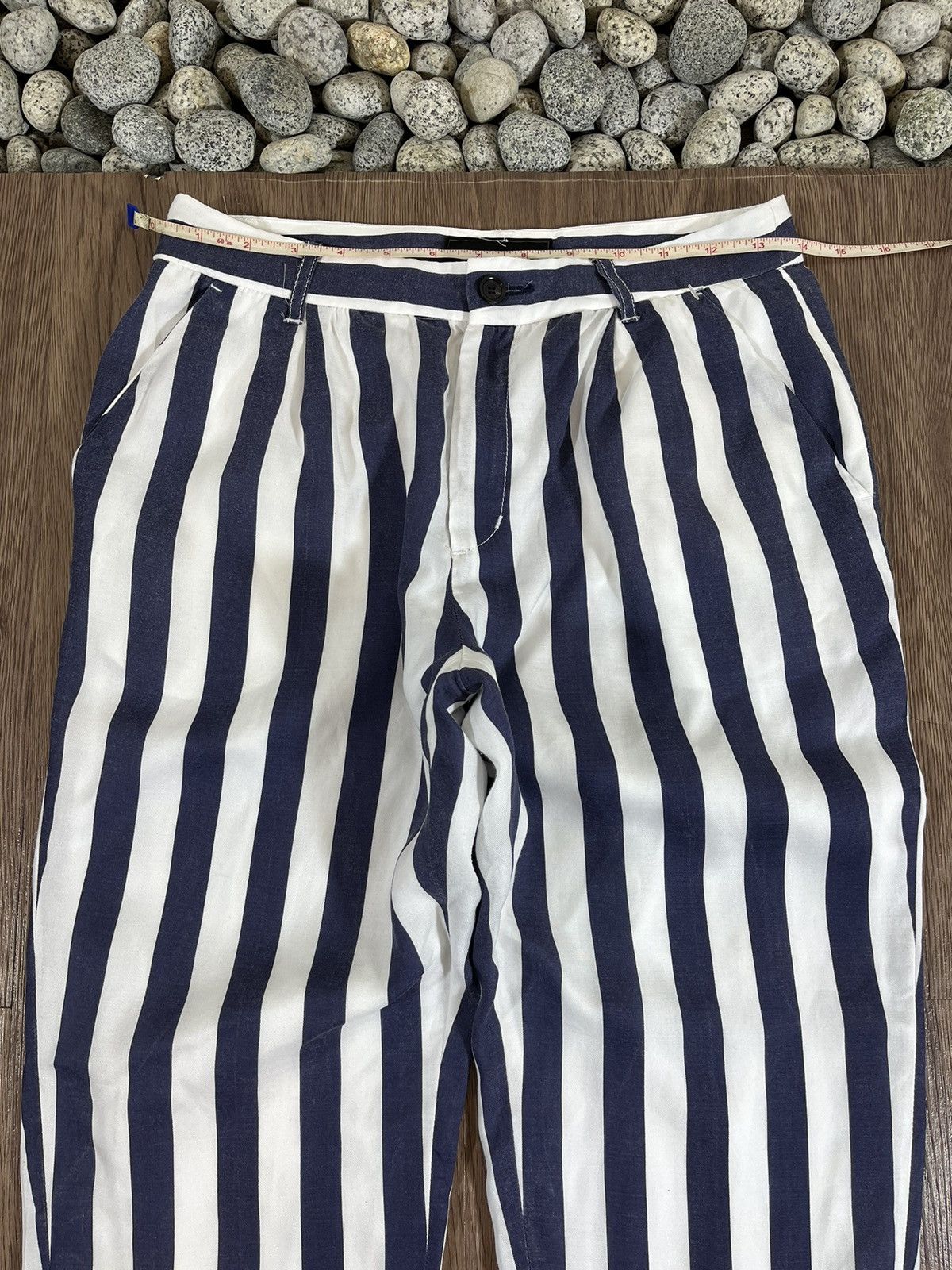 Hysteric Glamour Hysteric Glamour Blue/White Striped Pants Size US 28 / EU 44 - 11 Thumbnail