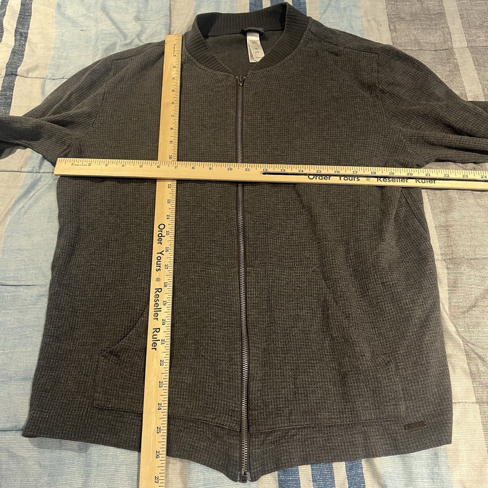 Hanro Hanro men's XL gray full zip long sleeve sweater Size US XL / EU 56 / 4 - 3 Thumbnail