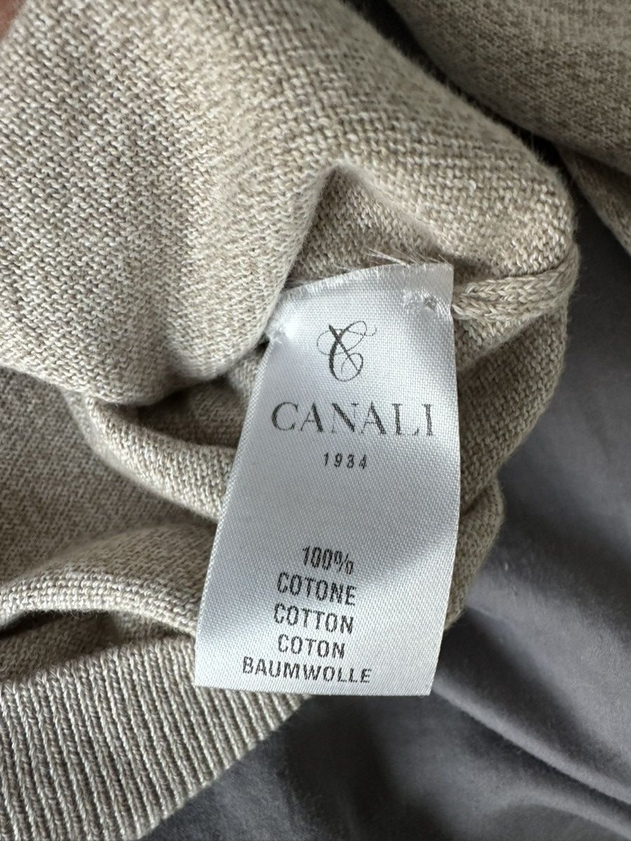 Canali Canali Cotton Wool Sweater Size IT 48 Beige Size US M / EU 48-50 / 2 - 2 Thumbnail