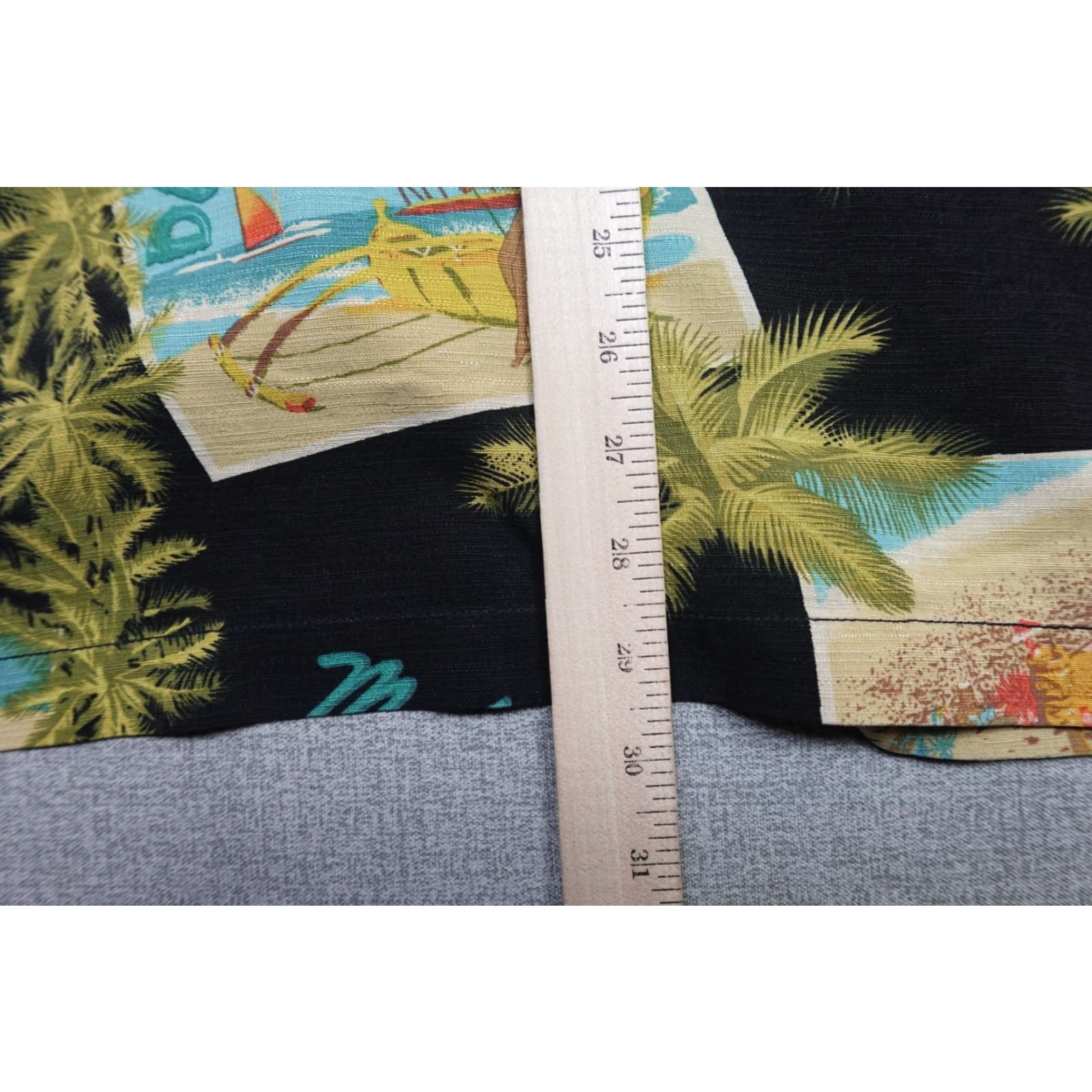 Tommy Bahama Tommy Bahama Hawaiian Shirt Mens Large Black Floral All Over Print Button-Up Short Sleeve Silk Rayon Size US L / EU 52-54 / 3 - 6 Thumbnail