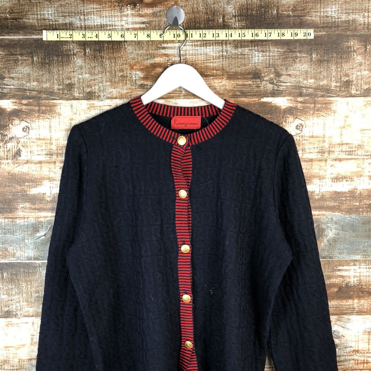 Roberta di Camerino Roberta di Camerino Darkblue Patterned Cardigans #A1362 Size S / US 4 / IT 40 - 2 Thumbnail