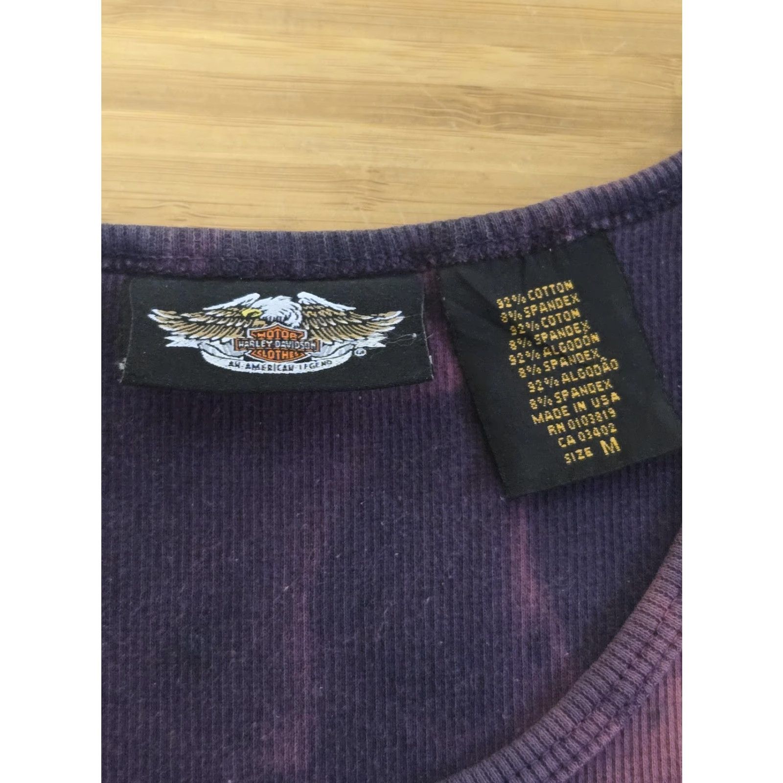 Harley Davidson Harley-Davidson Shirt Tank Top Womens Medium Purple Tie Dye Rose Graphic USA Size M / US 6-8 / IT 42-44 - 3 Thumbnail