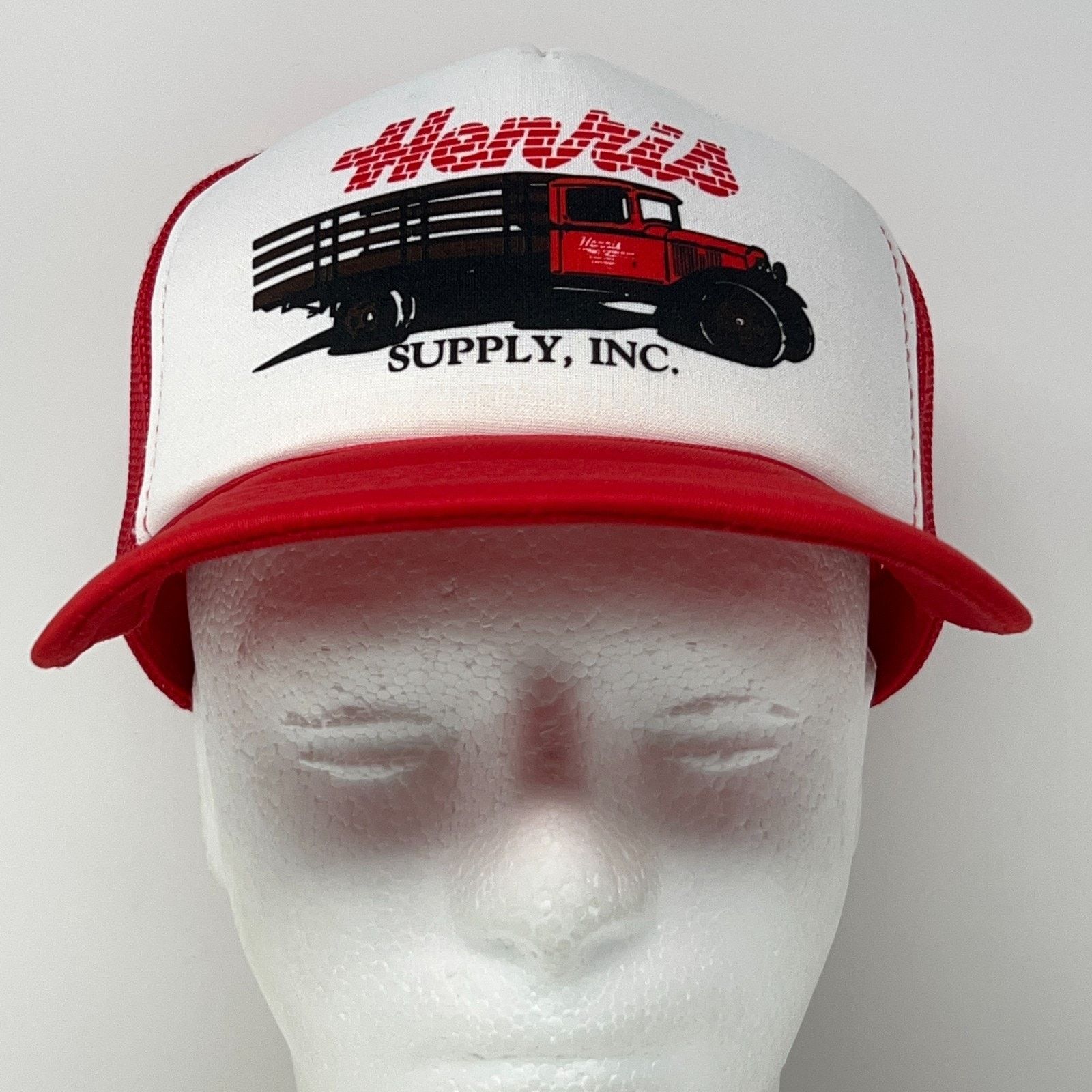 Vintage Vintage 80s Henris Supply Inc Trucker Hat Baseball Cap Red Size ONE SIZE - 2 Thumbnail
