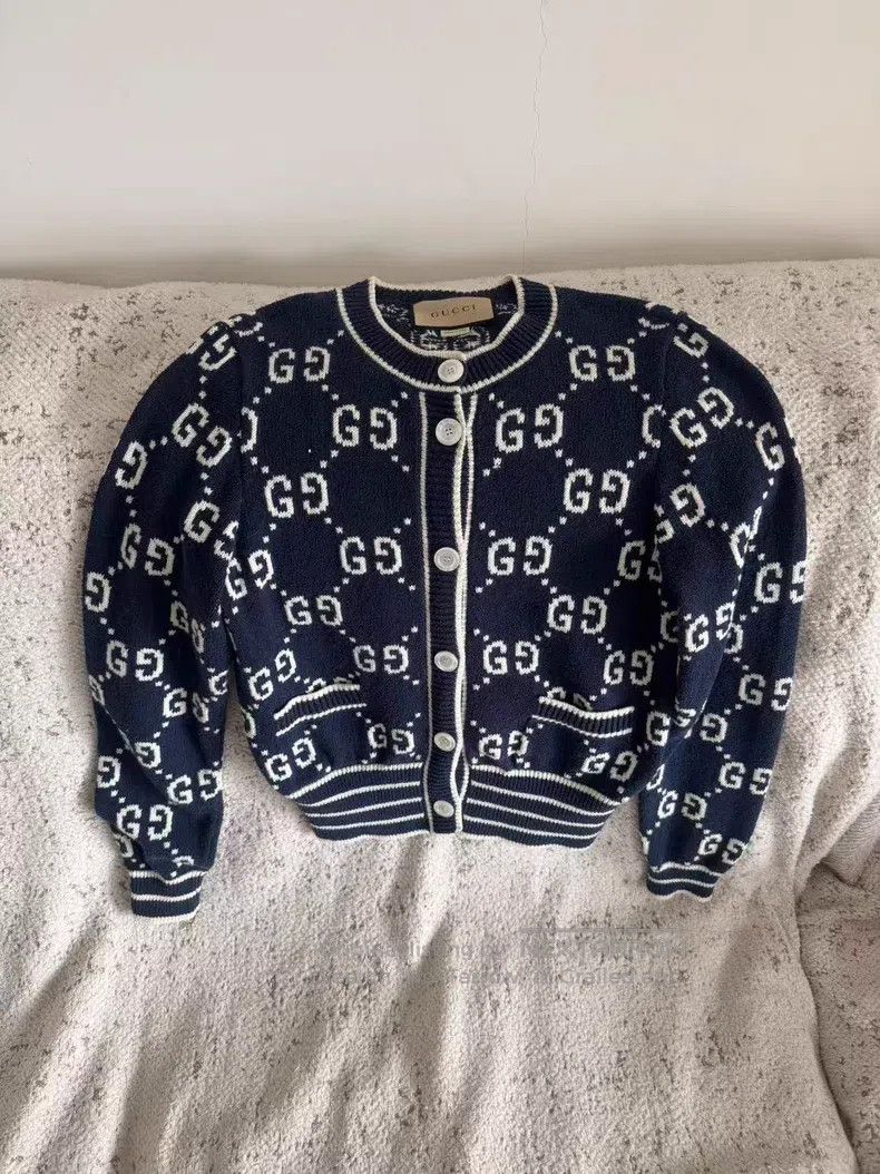 Gucci Gucci Blue cardigan coat Size S / US 4 / IT 40 - 1 Thumbnail