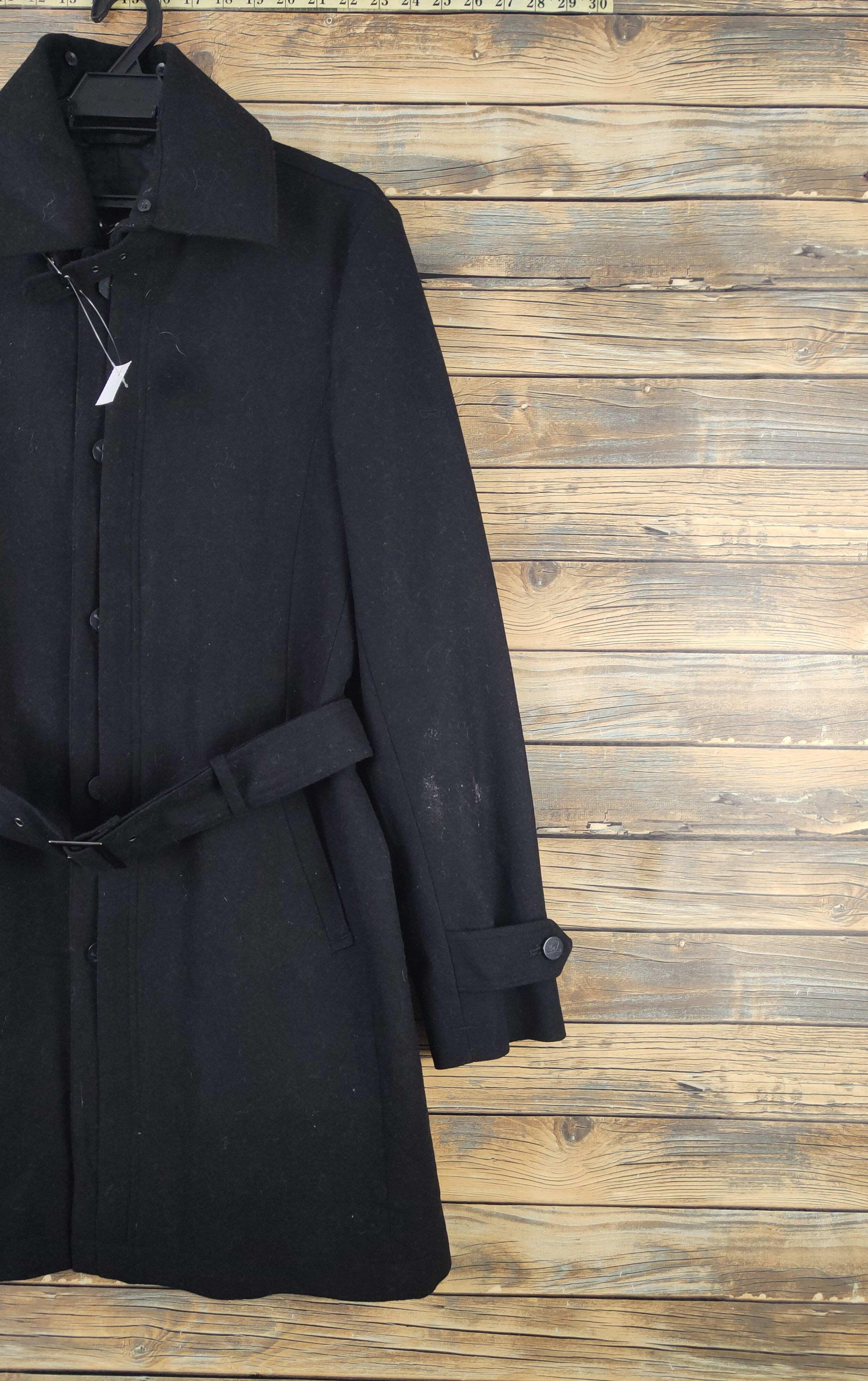 Roen Roen-Semantic Design Black Wool Coats #W2256 Size L / US 10 / IT 46 - 5 Thumbnail