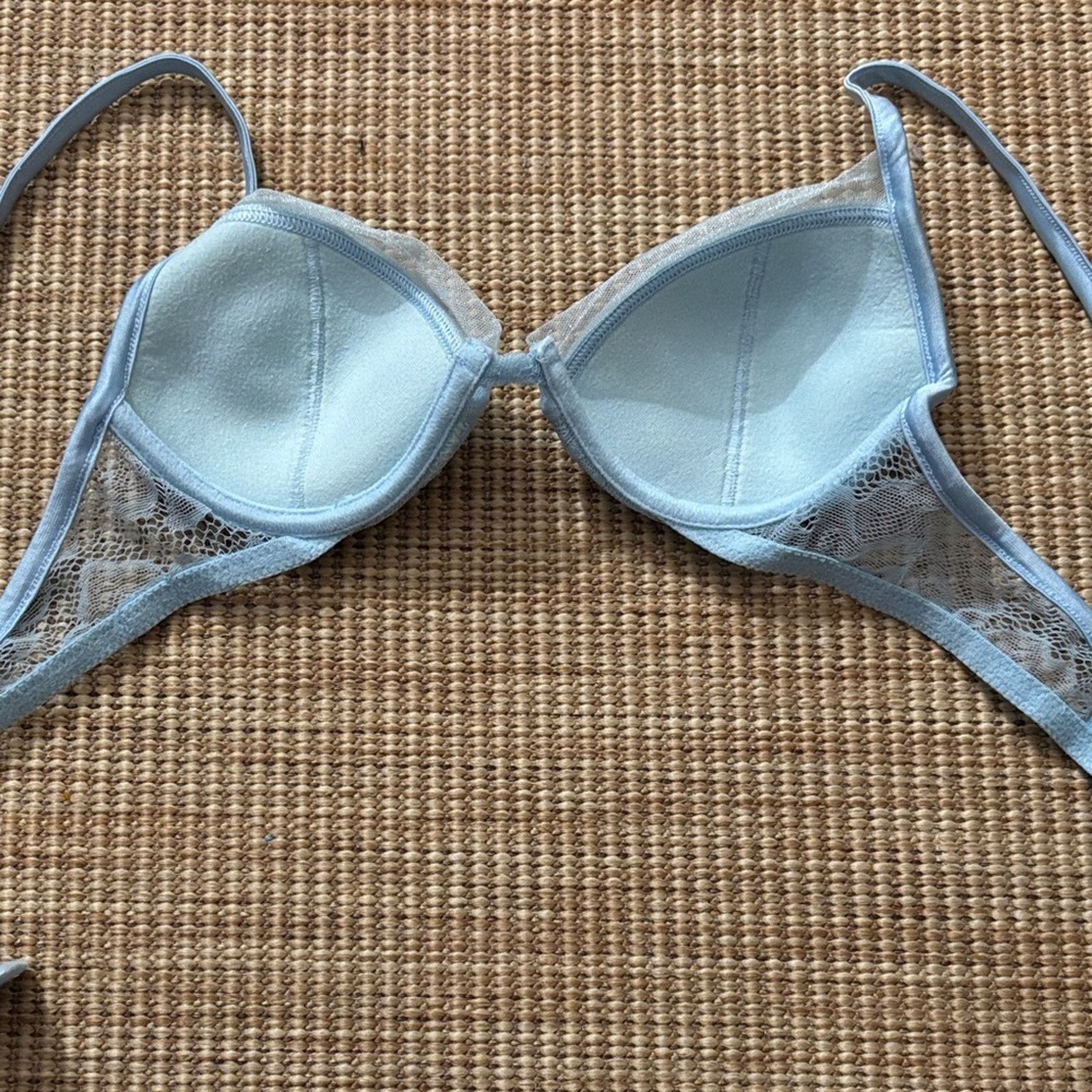 La Perla La Perla Sky Blue Lace Bra Size XS Size ONE SIZE - 6 Thumbnail