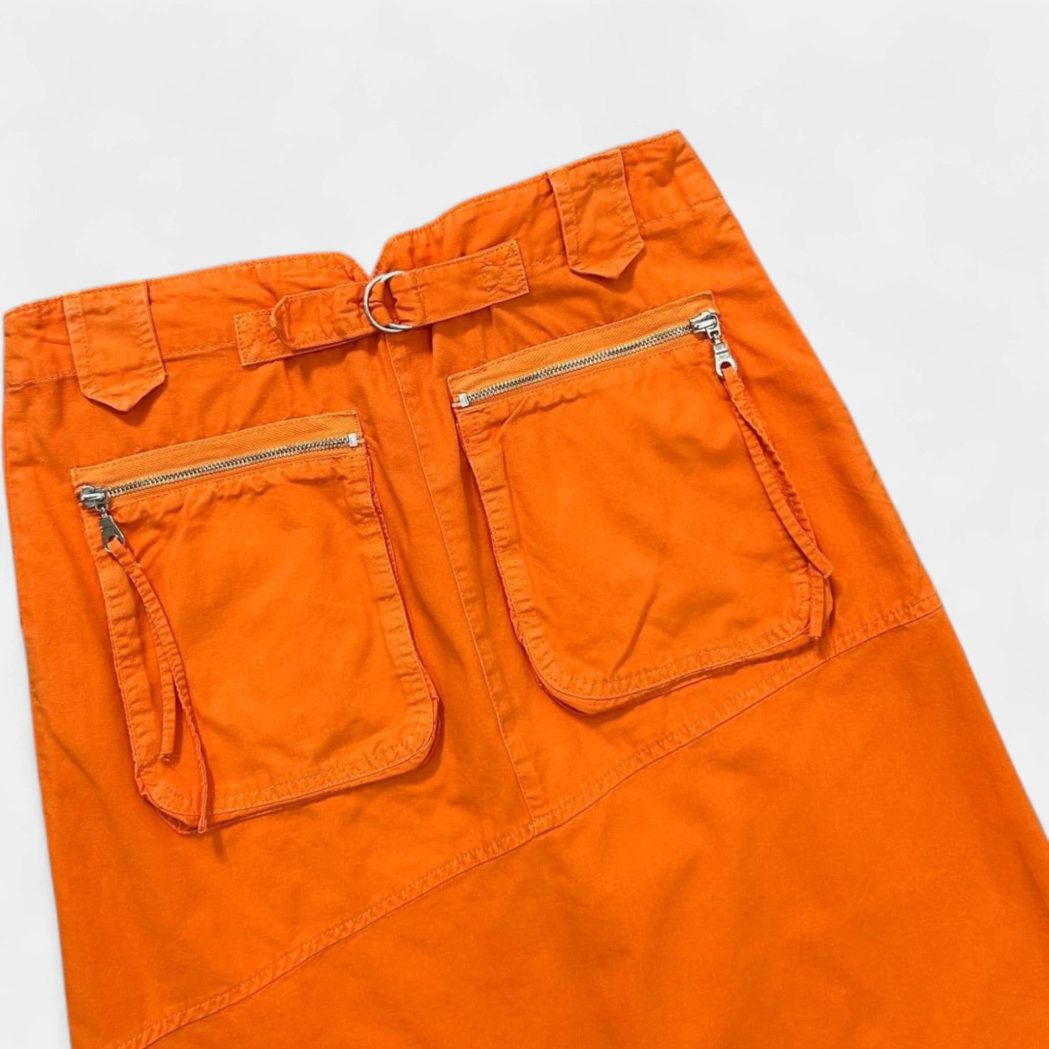 Dolce & Gabbana Dolce & Gabbana 2000s Cargo Orange Skirt Size 28" / US 6 / IT 42 - 6 Thumbnail