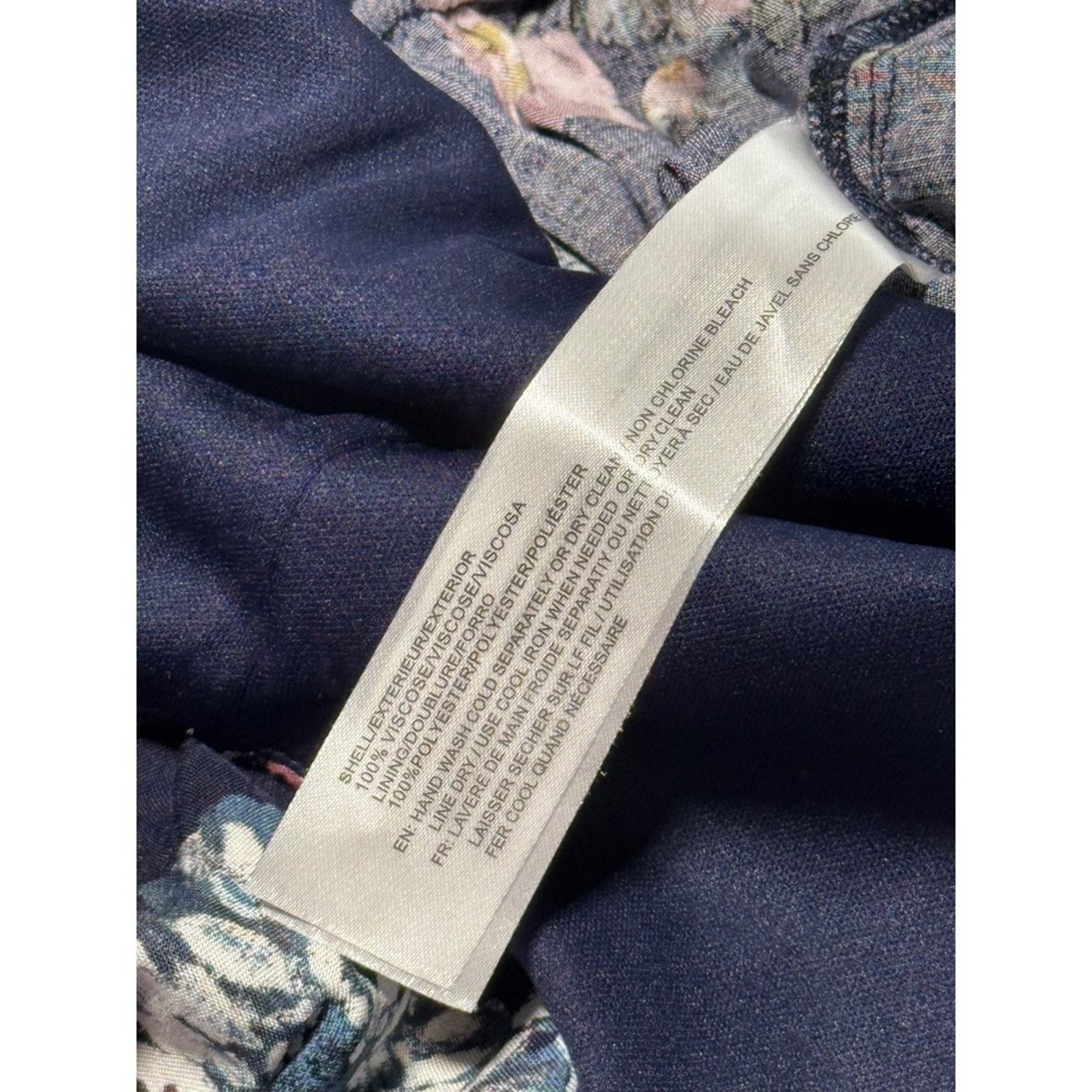 & Other Stories Bohemian Collective Navy Floral‎ Wide Leg Jumpsuit Smocked S Size 22" - 7 Thumbnail