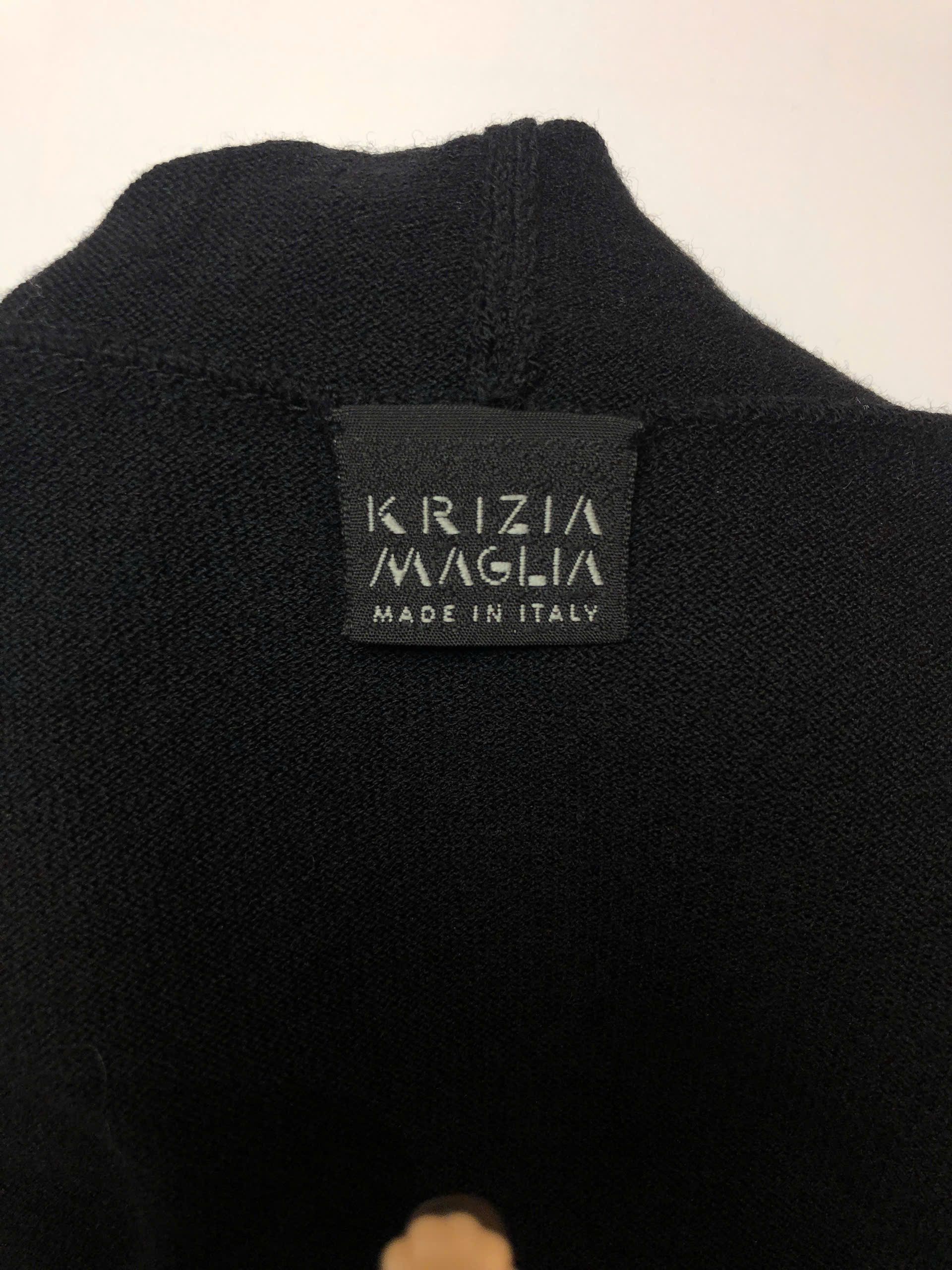 Krizia Krizia Maglia Black Sleeveless Turtleneck Top Size L / US 10 / IT 46 - 3 Thumbnail