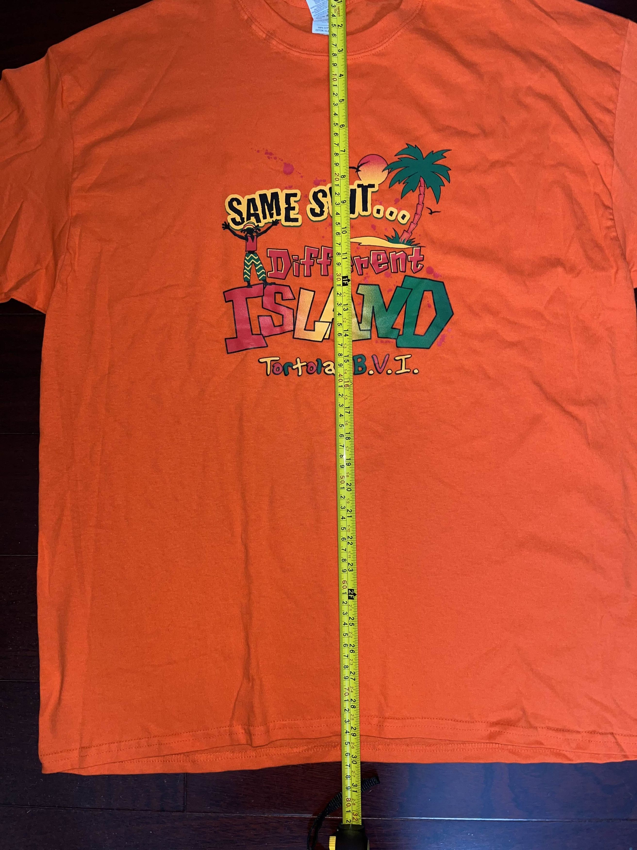Band Tees × Vacation × Vintage Y2K "Same Sh*t Different Island" Tortola Shirt Size US XL / EU 56 / 4 - 5 Thumbnail