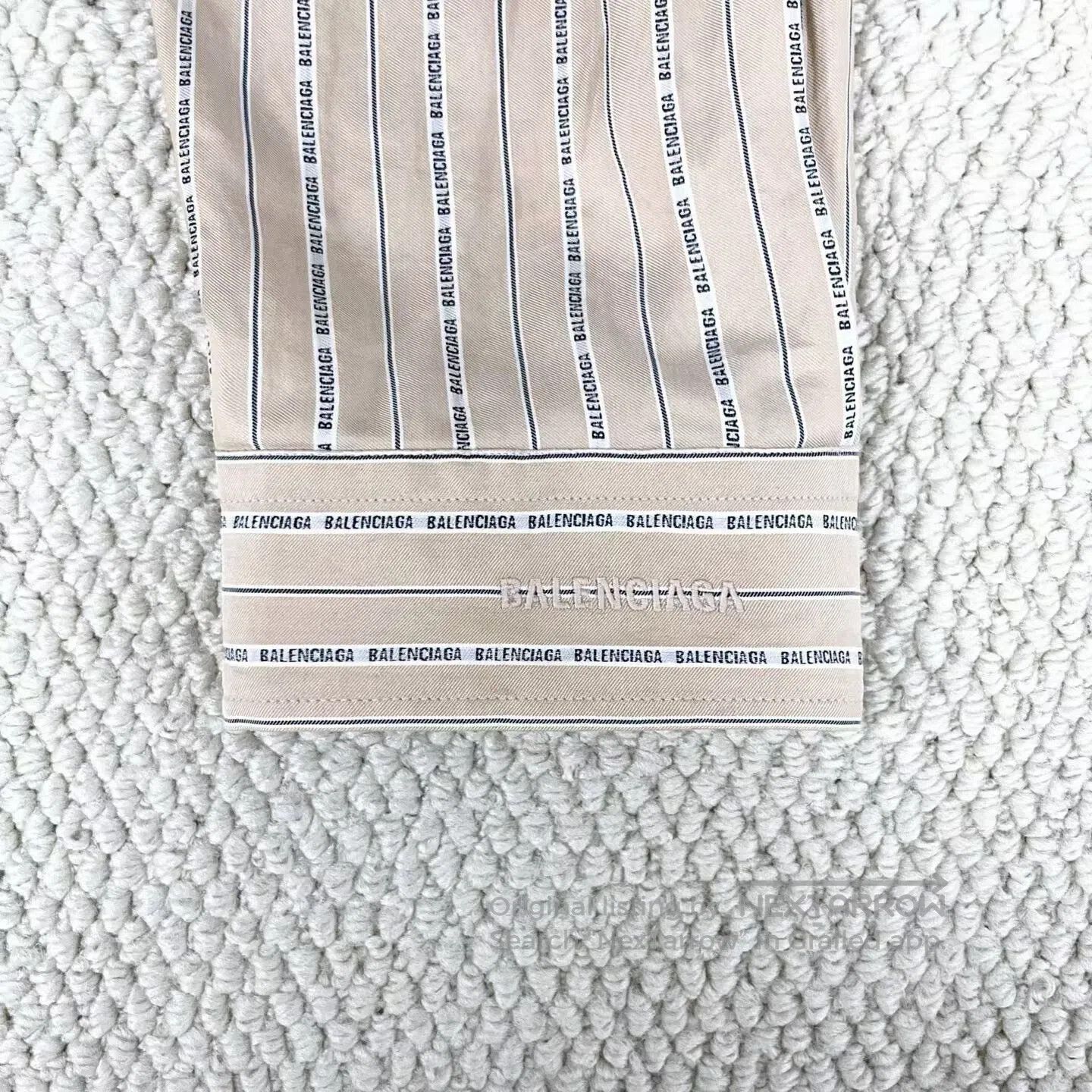 Balenciaga Balenciaga Silk Stripe Logo Shirt Jacket. Size US M / EU 48-50 / 2 - 5 Thumbnail