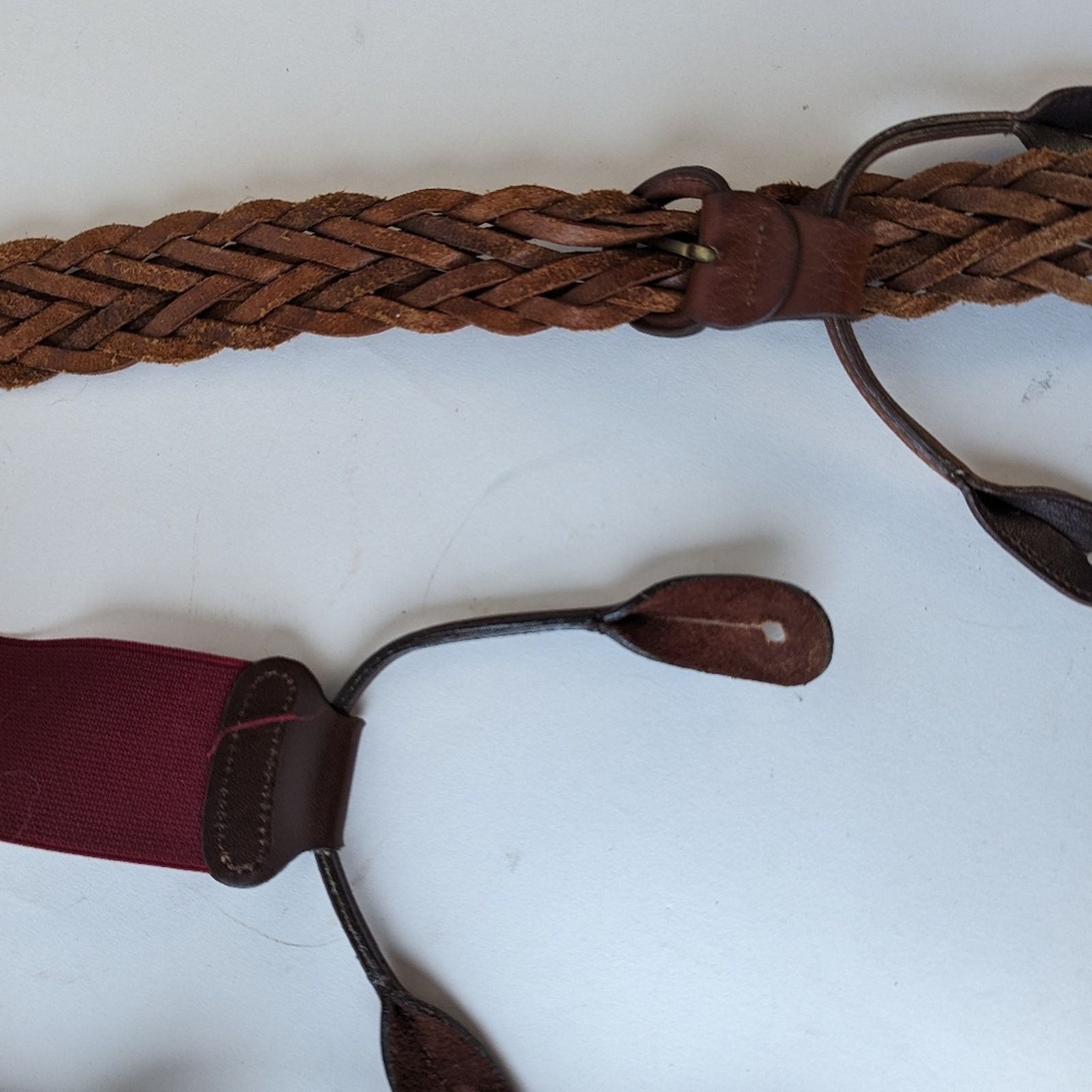 Trafalgar Trafalgar Vintage Leather Braces Suspenders Size ONE SIZE - 2 Thumbnail