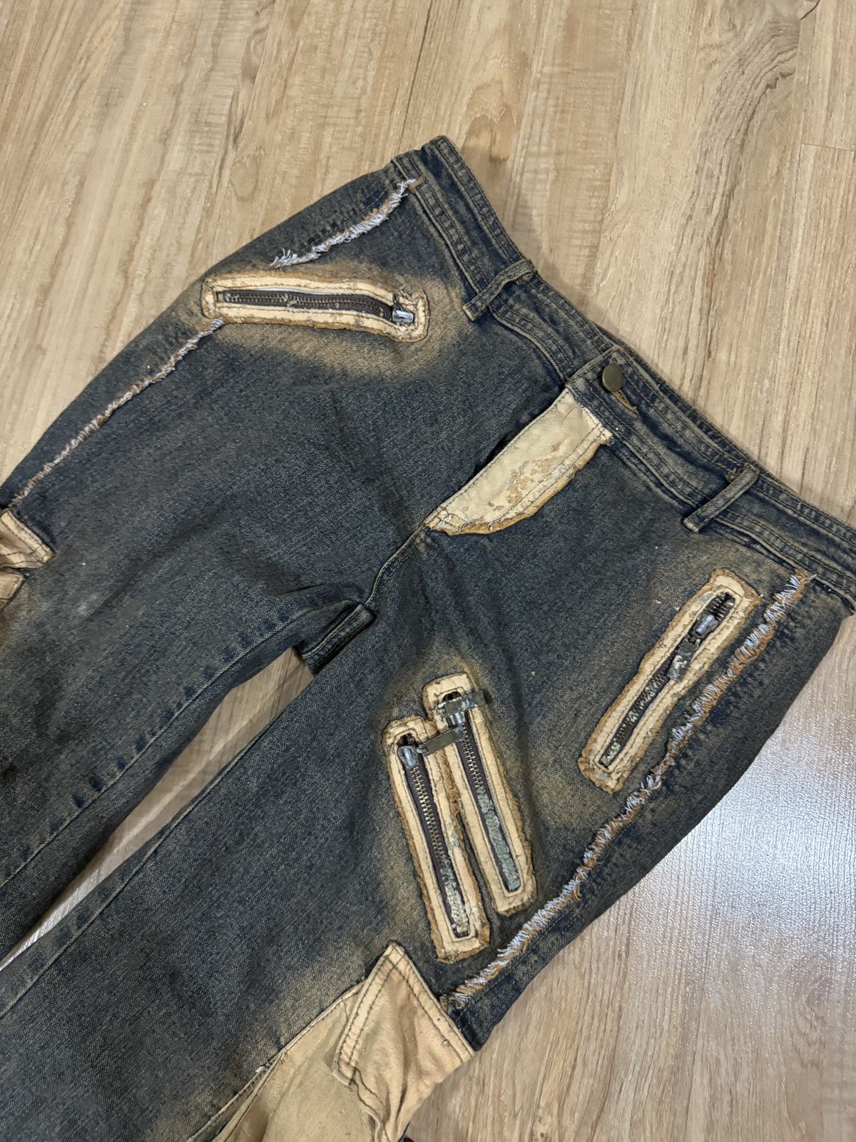 If Six Was Nine × Japanese Brand × Seditionaries JAPANESE BRAND BONDAGE JEANS Size US 34 / EU 50 - 2 Thumbnail
