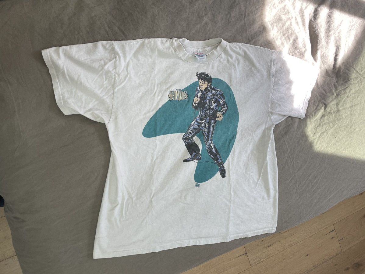 Vintage RARE Vintage original Elvis Tee single stitch Size US XL / EU 56 / 4 - 7 Thumbnail