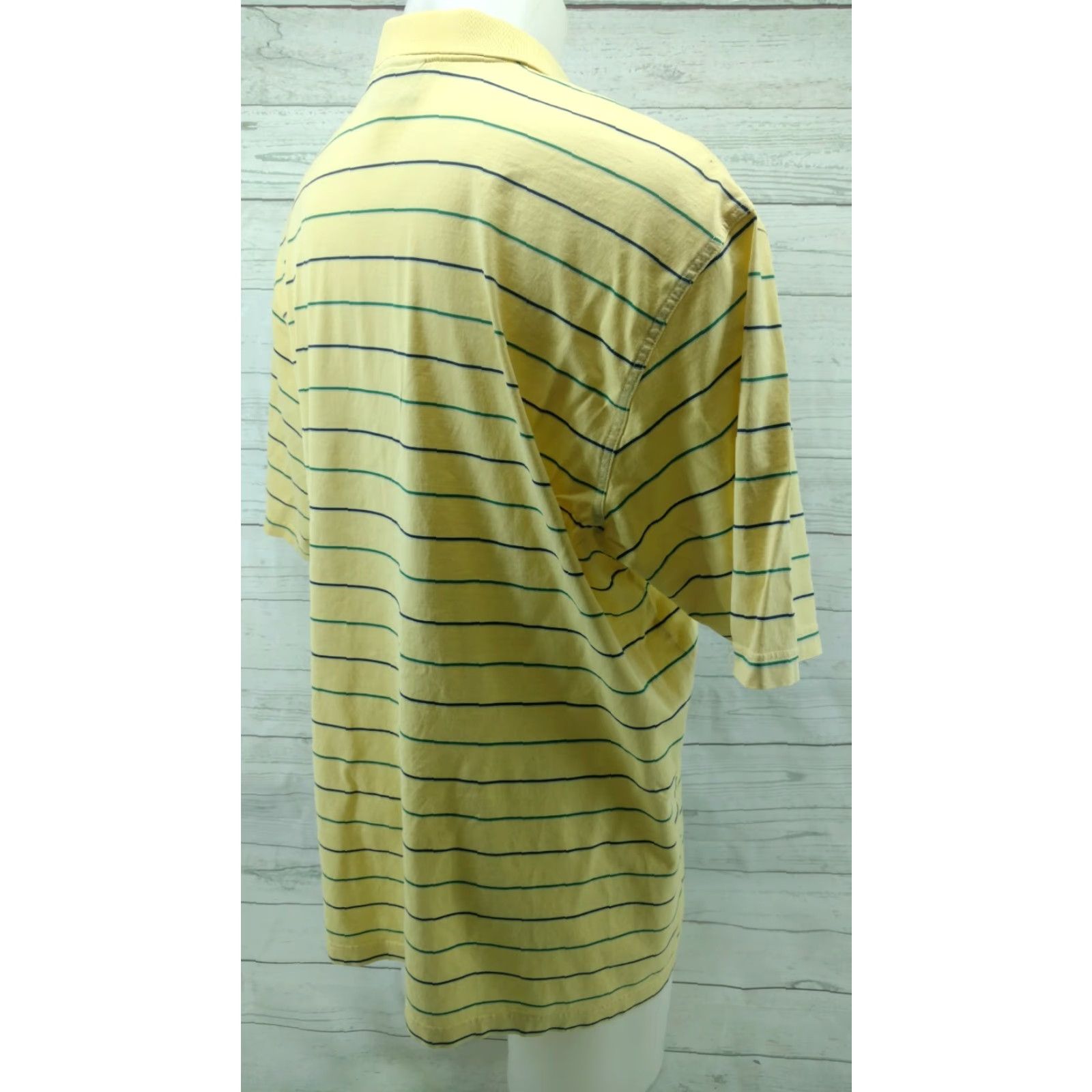 Vintage Amen Corner Masters Logo Striped Shirt Polo XL Men's Yellow Short Sleeve Size US XL / EU 56 / 4 - 5 Thumbnail