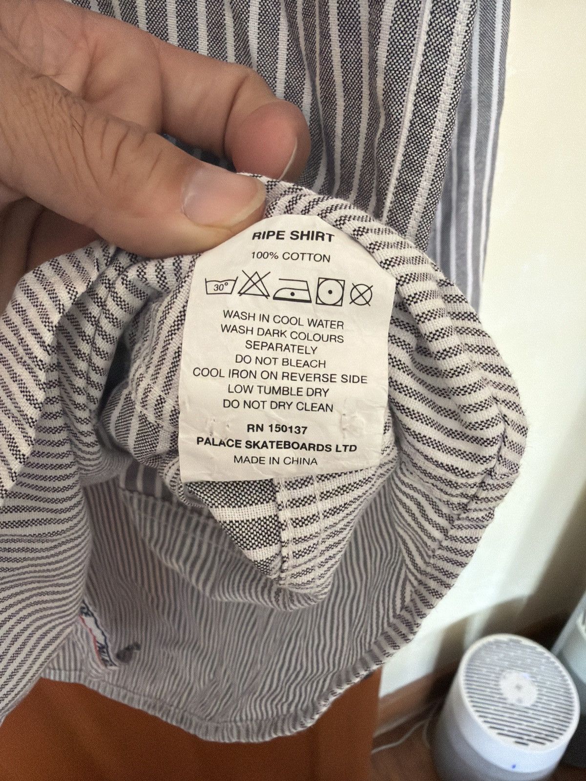 Palace Palace Ripe Shirt long sleeve button down gray white striped Size US L / EU 52-54 / 3 - 3 Thumbnail