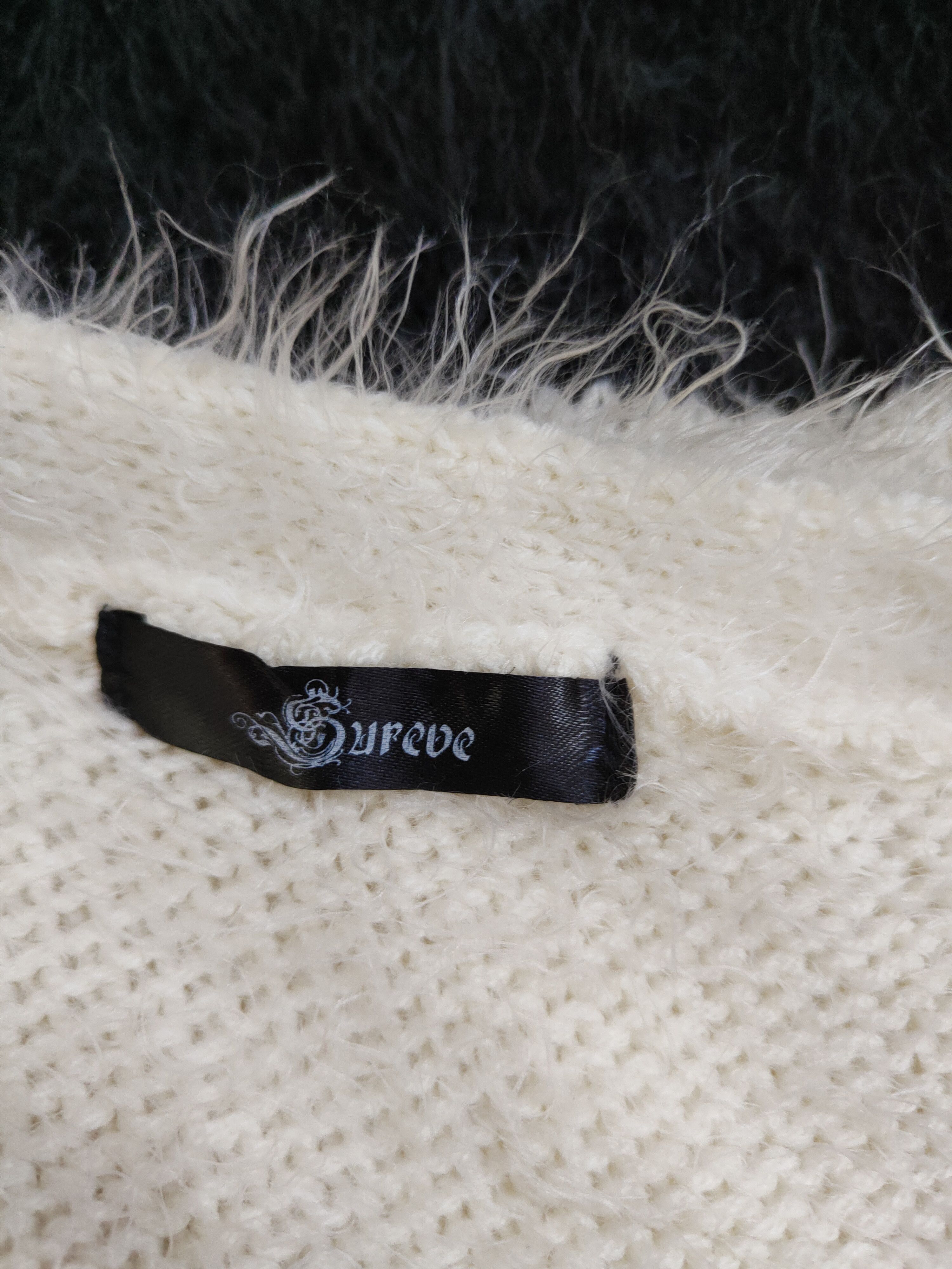Homespun Knitwear Sureve Black Shag Shaggy Fur Mohair Knitwear Cardigan #S2069 Size M / US 6-8 / IT 42-44 - 12 Thumbnail