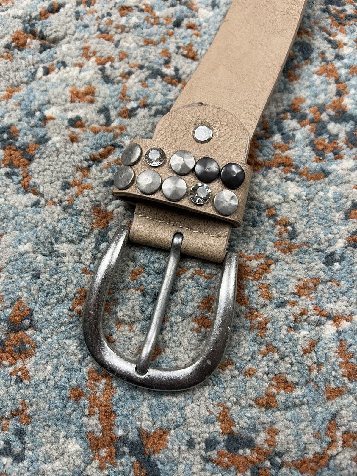 Seditionaries × Vintage Vintage y2k studded leather belt crystals bb Simon style Size ONE SIZE - 3 Thumbnail