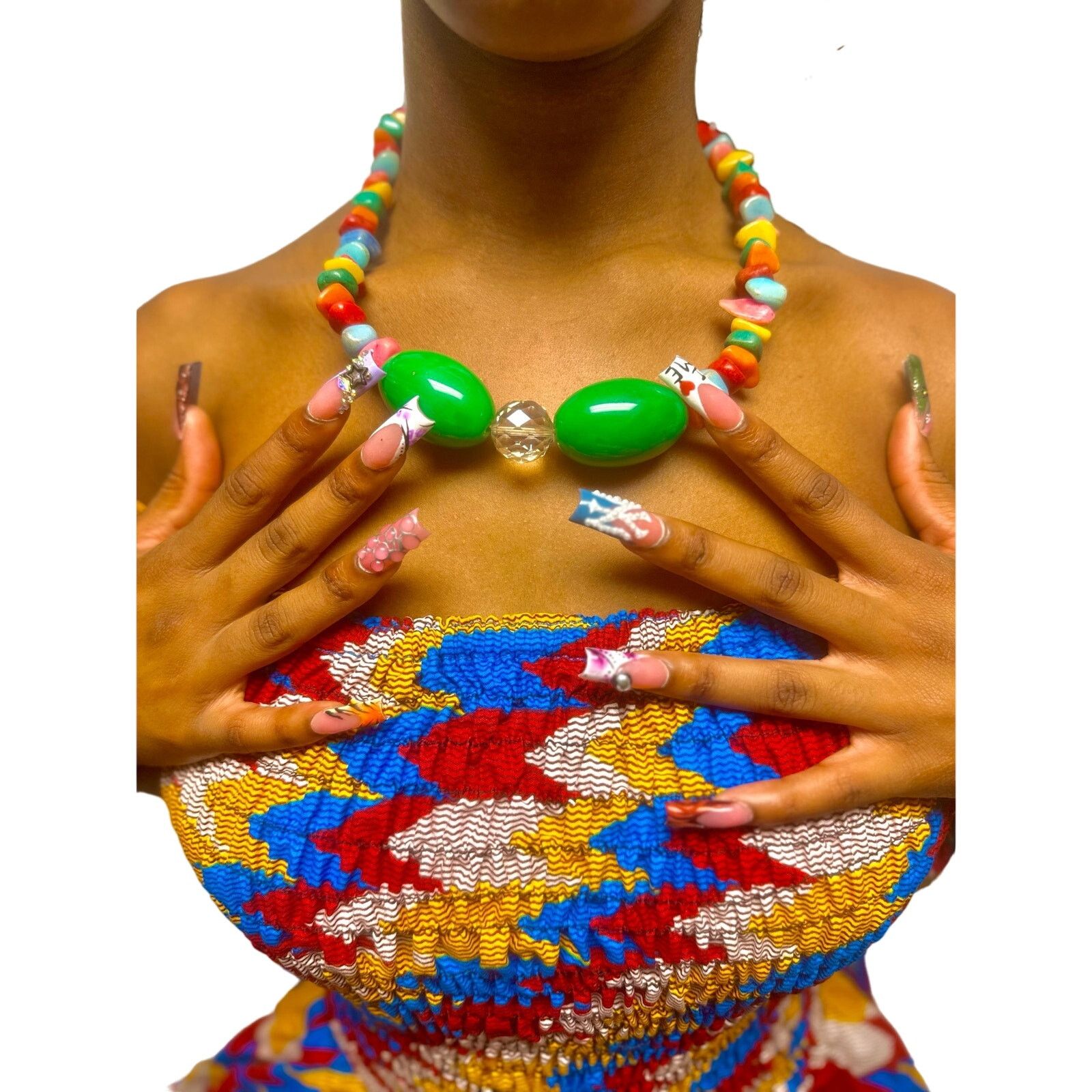 Other Beautiful African print flowy shoulderless dress Size M / US 6-8 / IT 42-44 - 6 Thumbnail