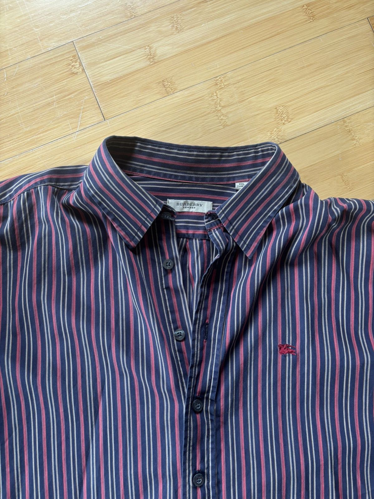 Burberry Oversized summer shirt with pinstripes and chest logo Size US XXL / EU 58 / 5 - 2 Thumbnail