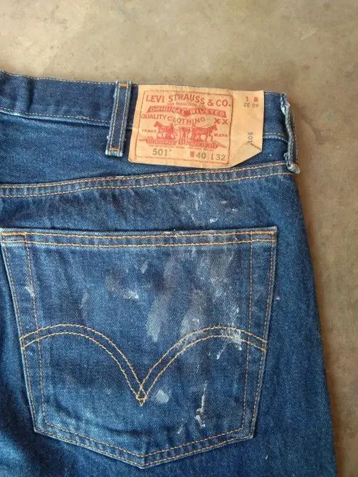Levi's Vintage Levi's 501 Painter Distressed Straight Leg Jeans Size US 38 / EU 54 - 5 Thumbnail