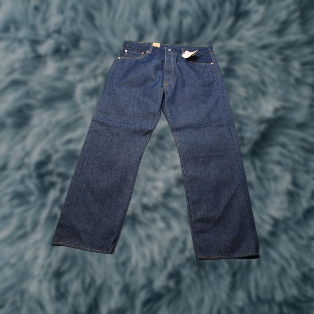 VINTAGE Levi's 501 Jeans Men's 38x30 Blue Raw Denim Straight Button Fly 00501-0000