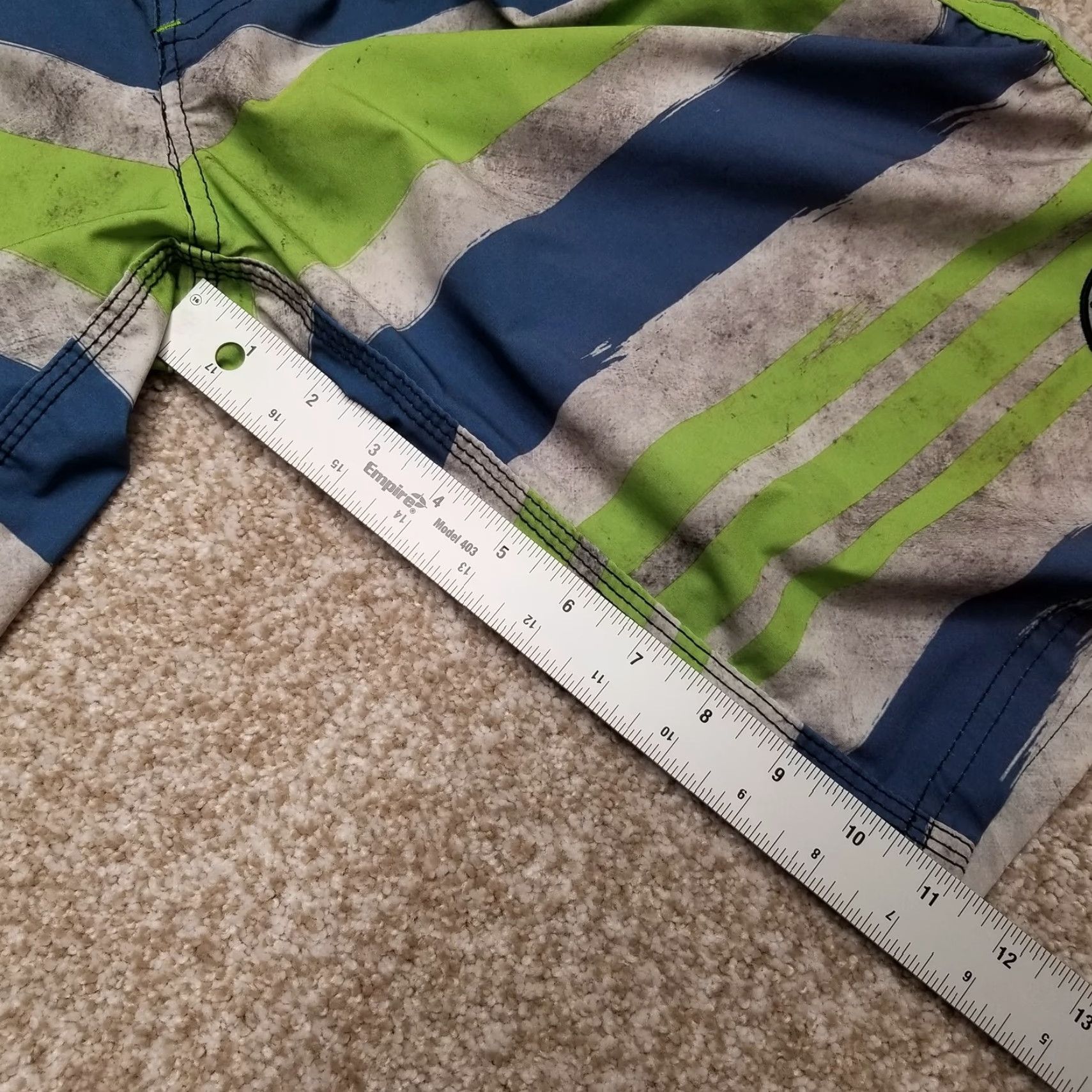 Vintage Society of The Sun Short Men 32 Green Blue Hybrid Cargo Stretch Swim Board Trunk Size US 32 / EU 48 - 5 Thumbnail