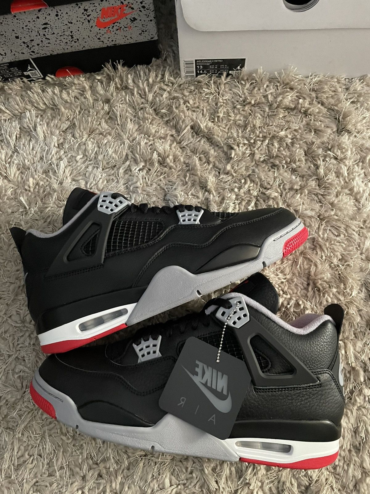 Jordan Brand Jordan 4 Bred Reimagined Size US 12 / EU 45 - 2 Thumbnail