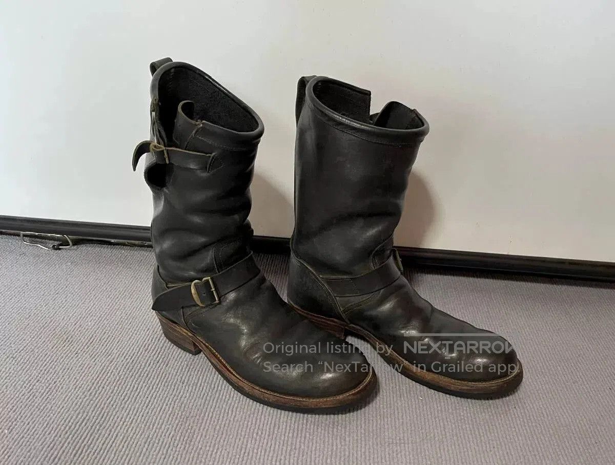 RRL Ralph Lauren vintage rrl black leather tall boots. Size US 10 / EU 43 - 3 Thumbnail