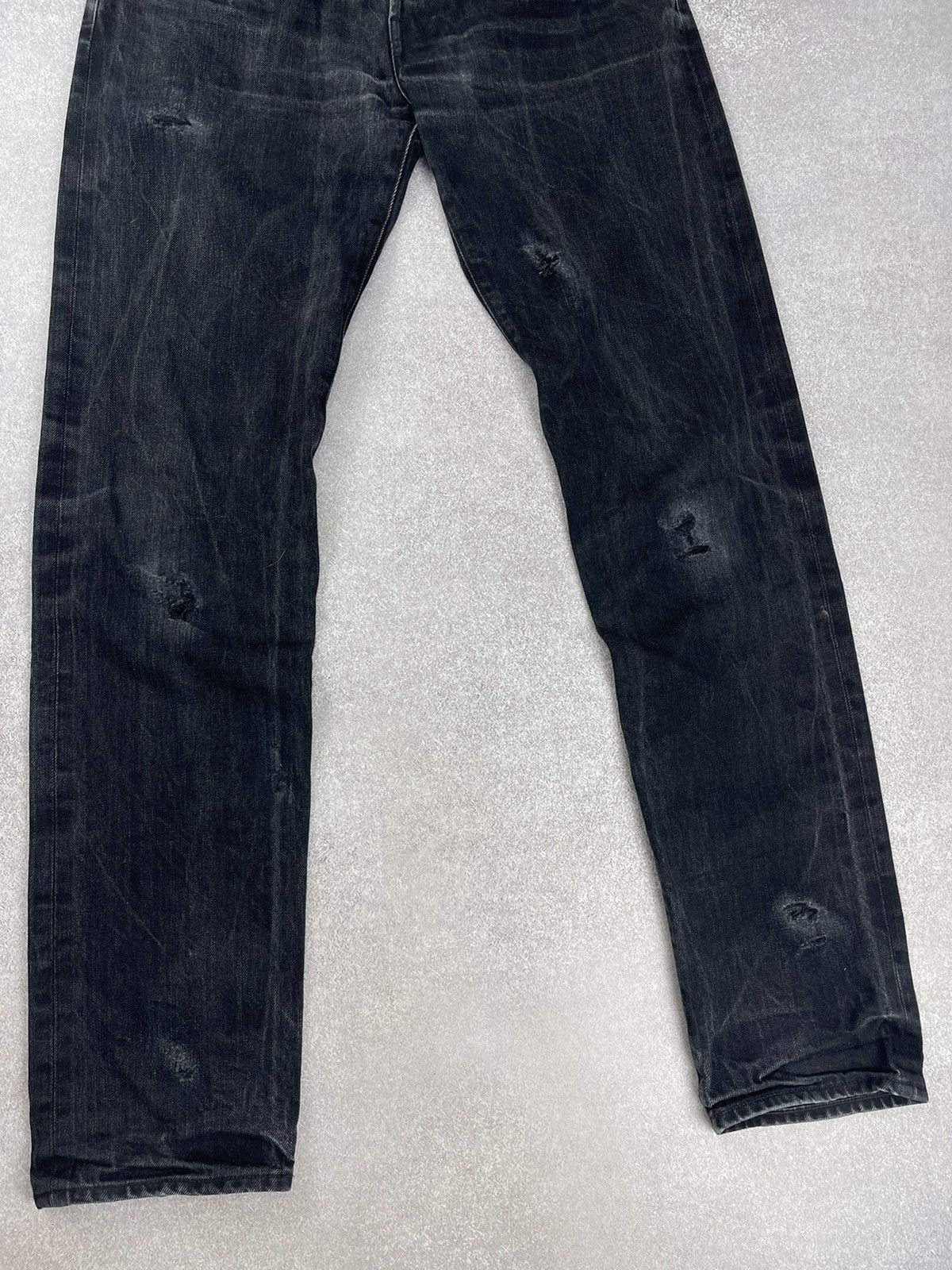 Tellason Vintage Tellason Selvedge Distressed Denim Jeans Size 33 Size US 33 - 3 Thumbnail