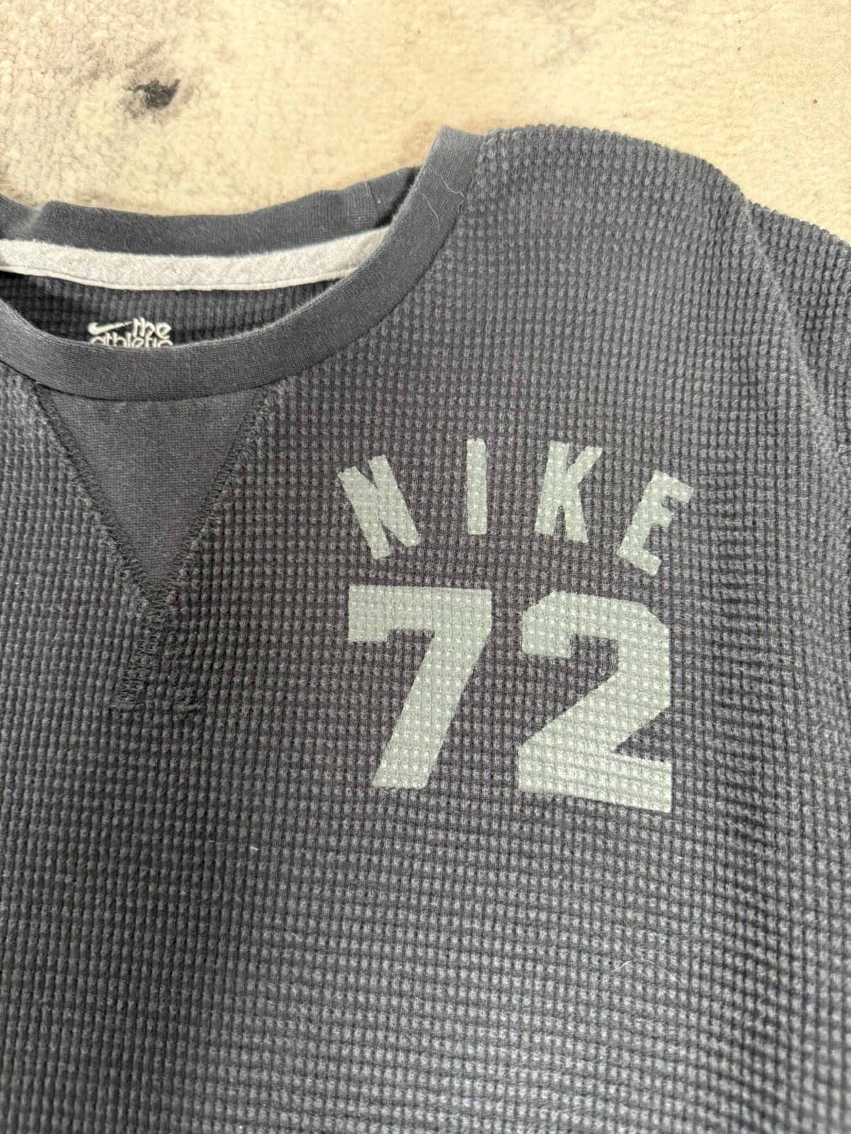 Nike Y2K Nike Black Thermal Waffle Long Sleeve T-Shirt Size US S / EU 44-46 / 1 - 3 Thumbnail