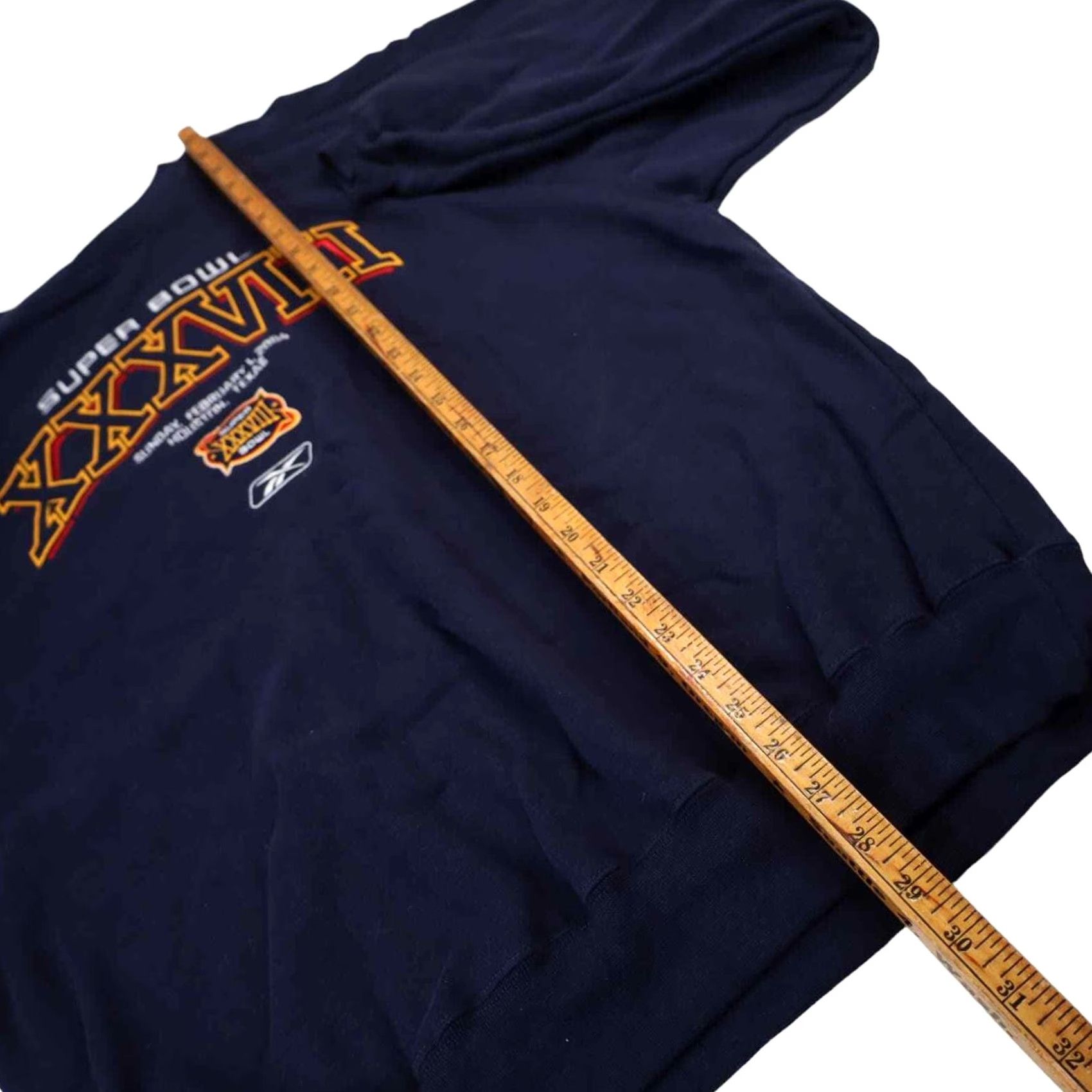 Reebok VINTAGE Reebok Sweatshirt NFL Superbowl XXXVIII Embroidered Blue Large Mens Pullover(Size L) Size US L / EU 52-54 / 3 - 7 Thumbnail