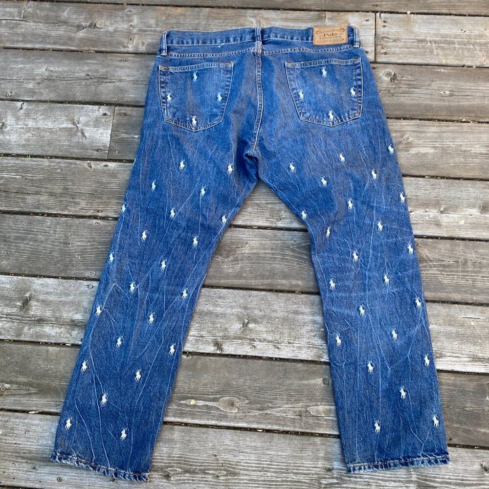 Polo Ralph Lauren POLO RALPH LAUREN SULLIVAN SLIM EMBROIDERED PONY JEANS MENS Size US 36 / EU 52 - 5 Thumbnail