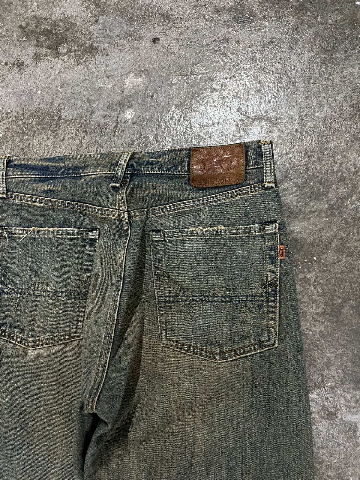 Japanese Brand 💥Rusty Edwin 505ZX Selvedge Orange Tab Jean Size US 31 - 18 Thumbnail