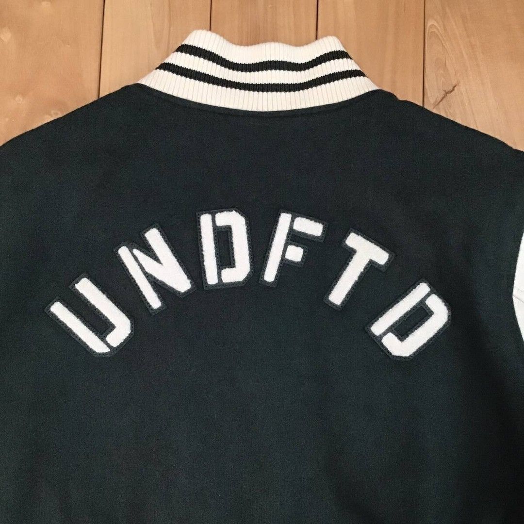 Bape × Undefeated BAPE Undefeated Leather Sleeve Varsity Jacket a bathing ape Size US M / EU 48-50 / 2 - 4 Thumbnail