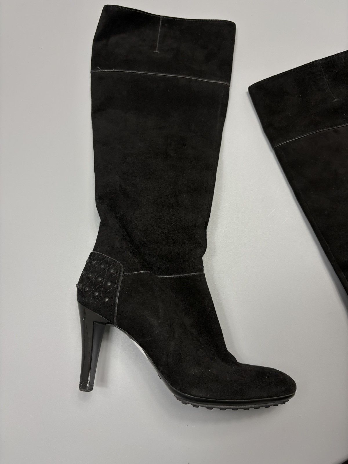 Tod's TOD'S black suede Knee High Luxury Boots Shoes Size US 6.5 / IT 36.5 - 2 Thumbnail