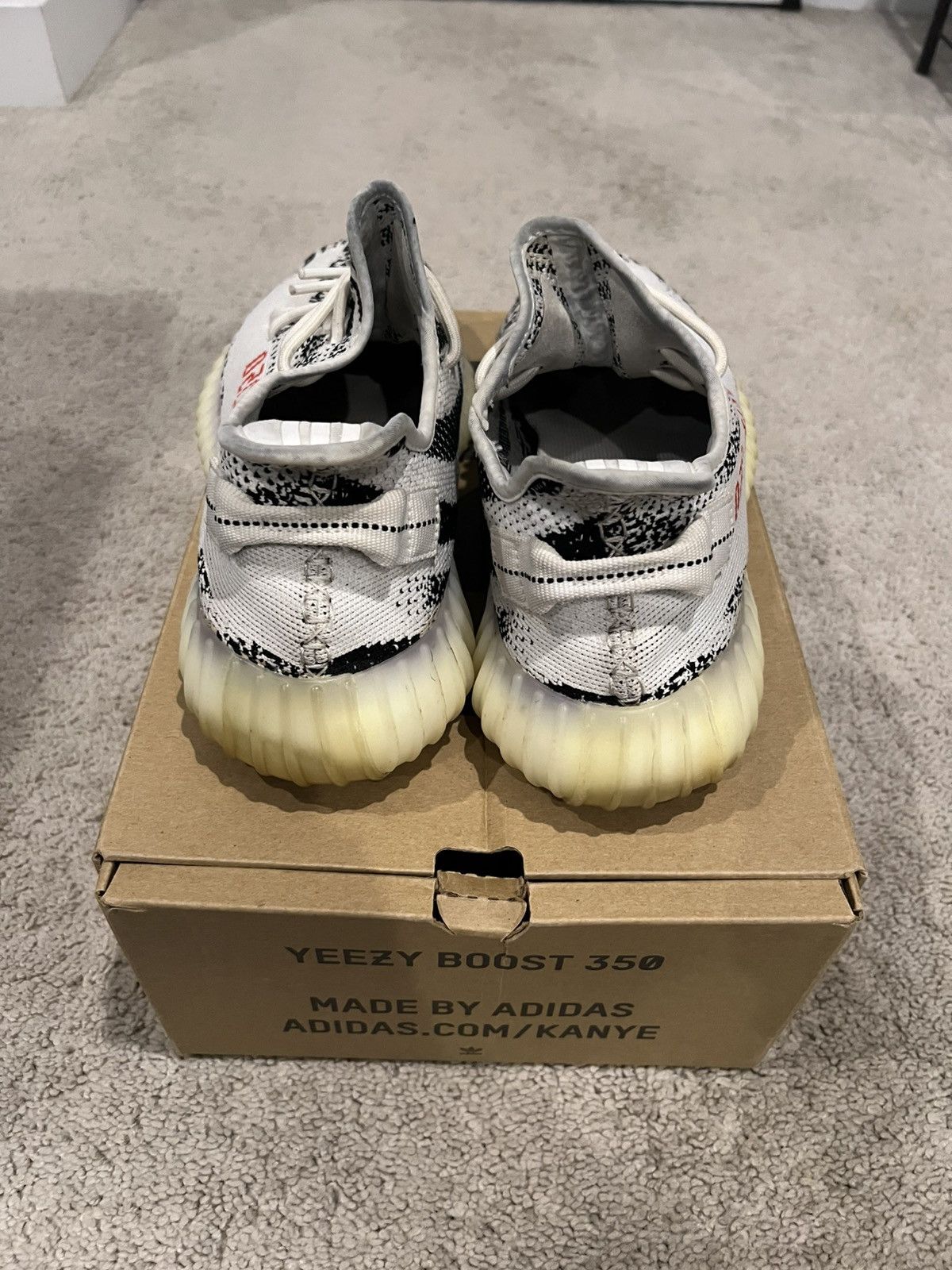 Adidas Yeezy 350 Boost Zebra Size US 10.5 / EU 43-44 - 3 Thumbnail