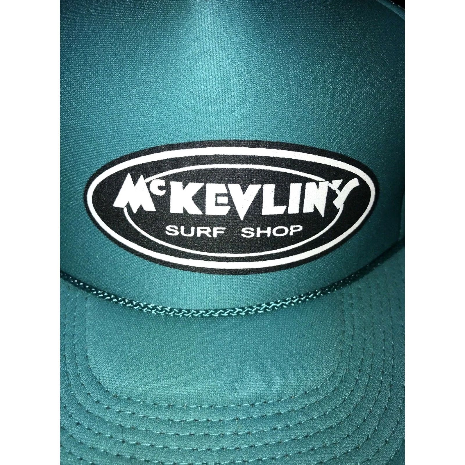Vintage McKEVLIN'S Surf Shop Blue Trucker Hat Baseball Cap Mint condition Dad New Mens Snapback Adjustable Mesh Back Polyester Solid Vintage Yes Size ONE SIZE - 8 Thumbnail