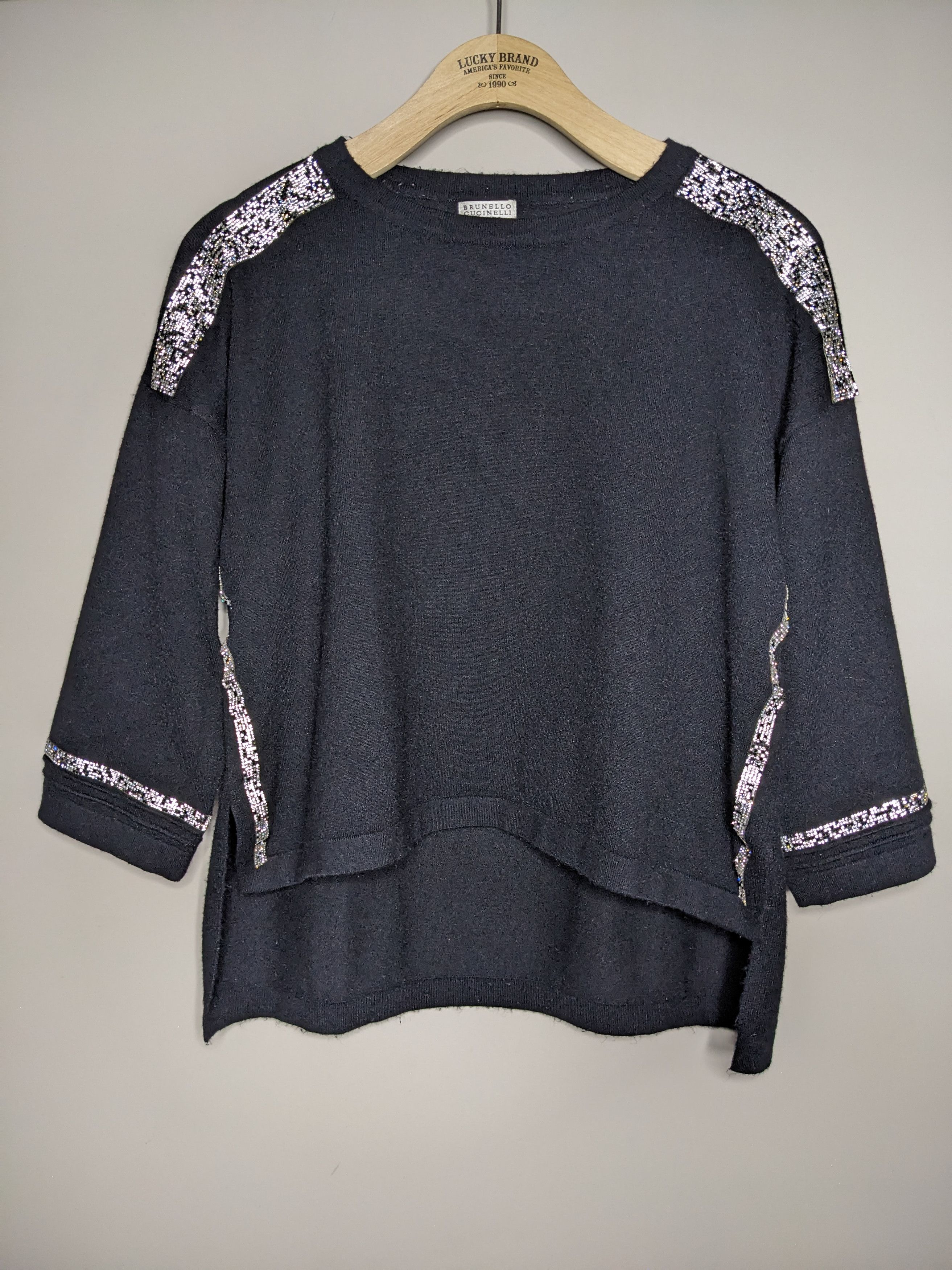 Brunello Cucinelli Brunello Cucinelli Sweater Womans Medium Rhinestone READ Size M / US 6-8 / IT 42-44 - 1 Thumbnail