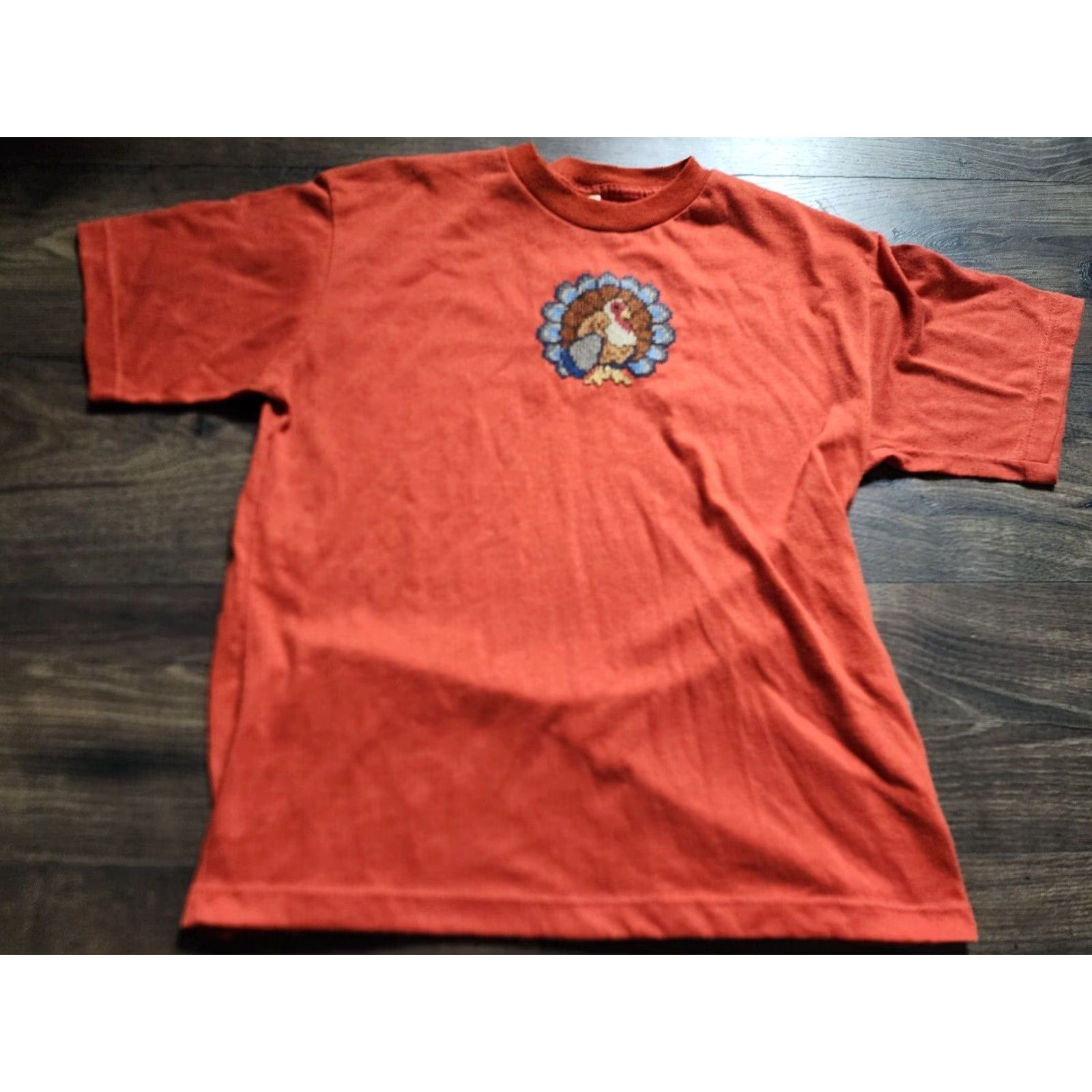 Vintage Vintage Classic Collection Mens L Cross Stitch Turkey T-Shirt Thanksgiving Distressed Size US L / EU 52-54 / 3 - 2 Thumbnail