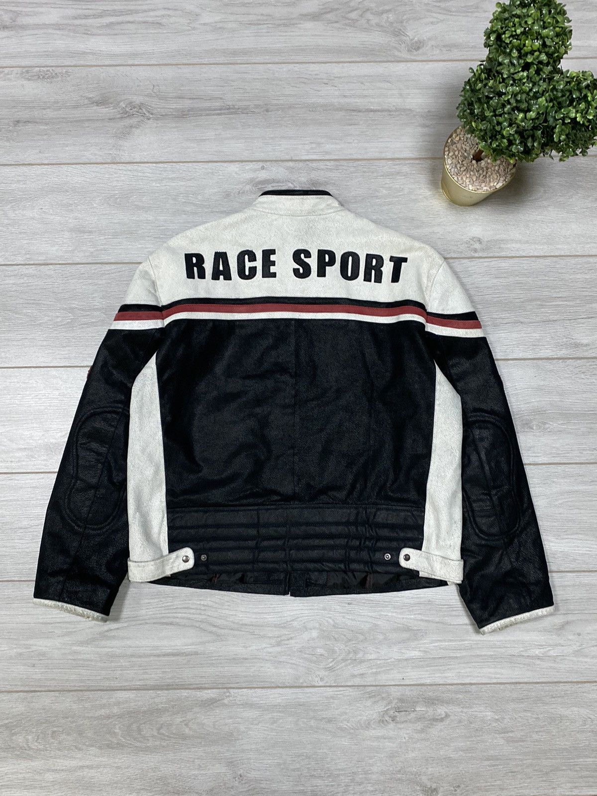 Vintage Bike Team vintage leather racing jacket Size US XL / EU 56 / 4 - 2 Thumbnail