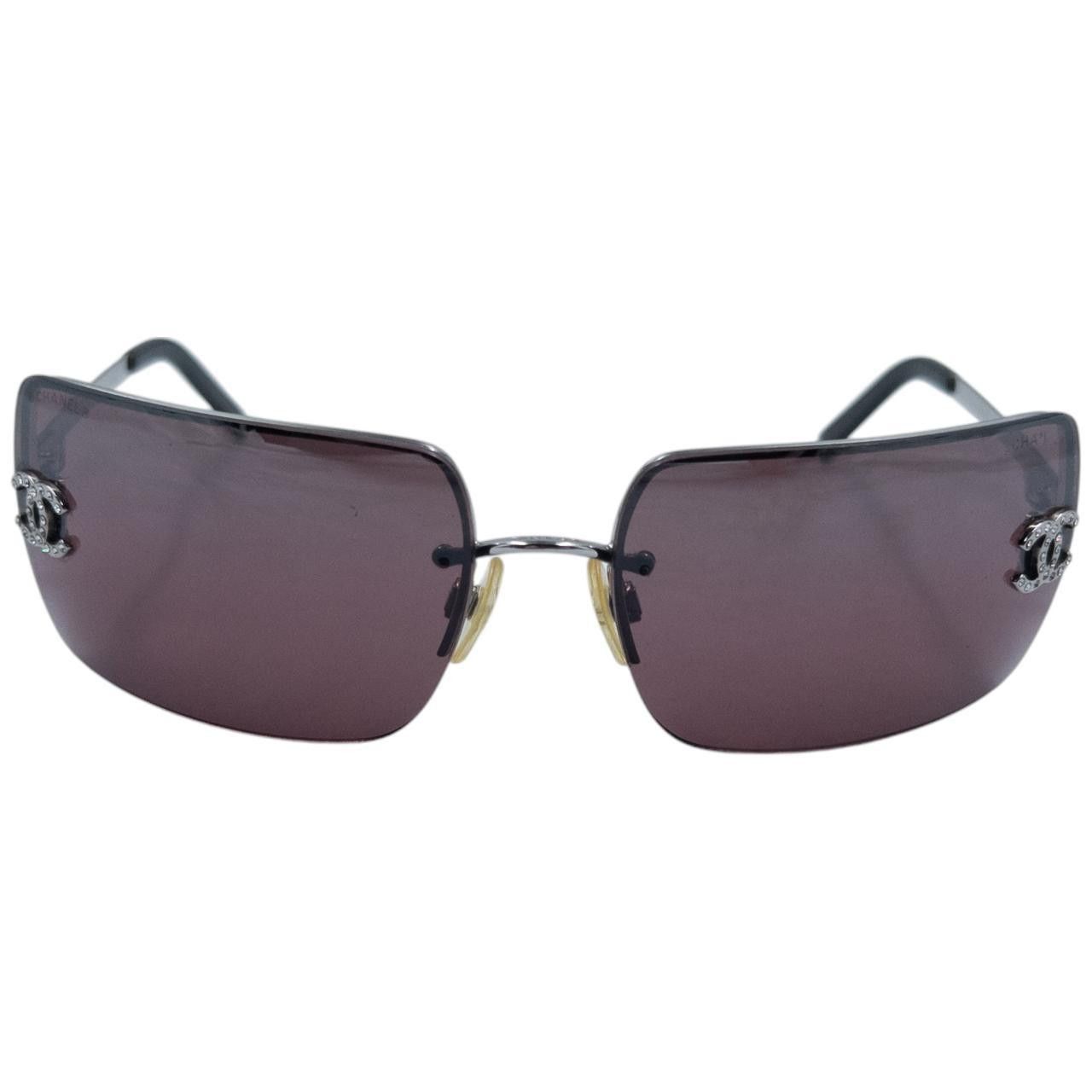 Chanel Vintage Chanel Rimless Diamonte Sunglasses Size ONE SIZE - 2 Thumbnail