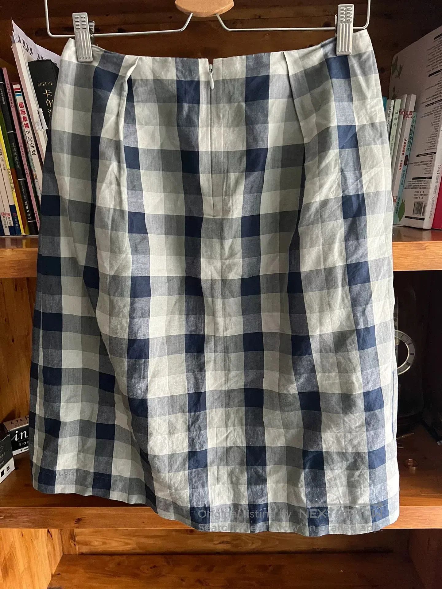 Margaret Howell Margaret Howell Cotton-Linen Check Skirt. Size 37" - 6 Thumbnail