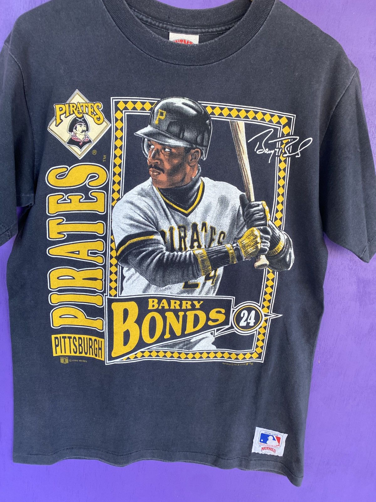Nutmeg Vintage 1990 Pittsburgh Pirates Barry bonds player tee Size US L / EU 52-54 / 3 - 3 Thumbnail