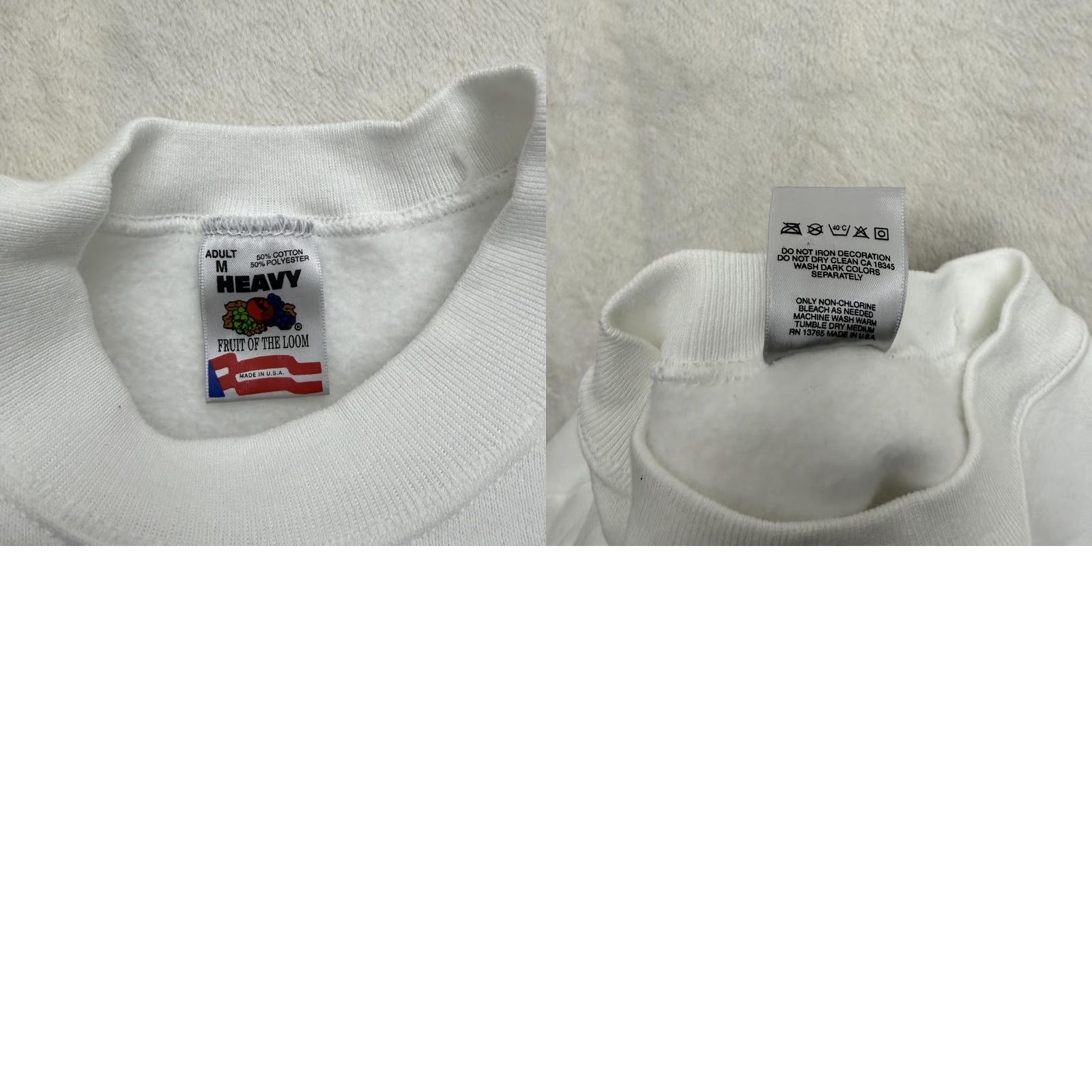 Fruit Of The Loom VINTAGE Billy Bee Productions Sweatshirt Mens M White Graphic Print 90s Size US M / EU 48-50 / 2 - 10 Thumbnail