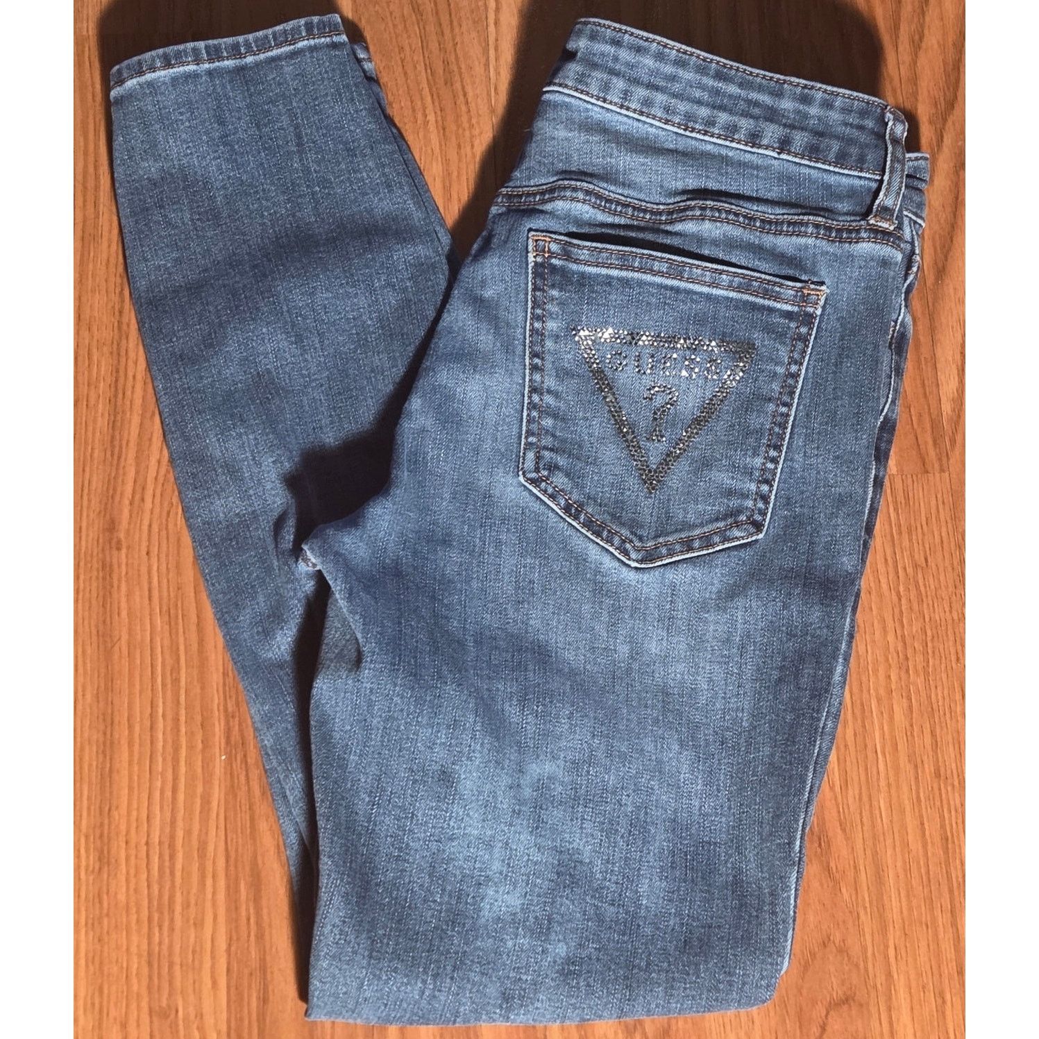 Guess Vintage Guess Jeans - Women's Size 27 - Distressed Blue Size 27" / US 4 / IT 40 - 4 Thumbnail
