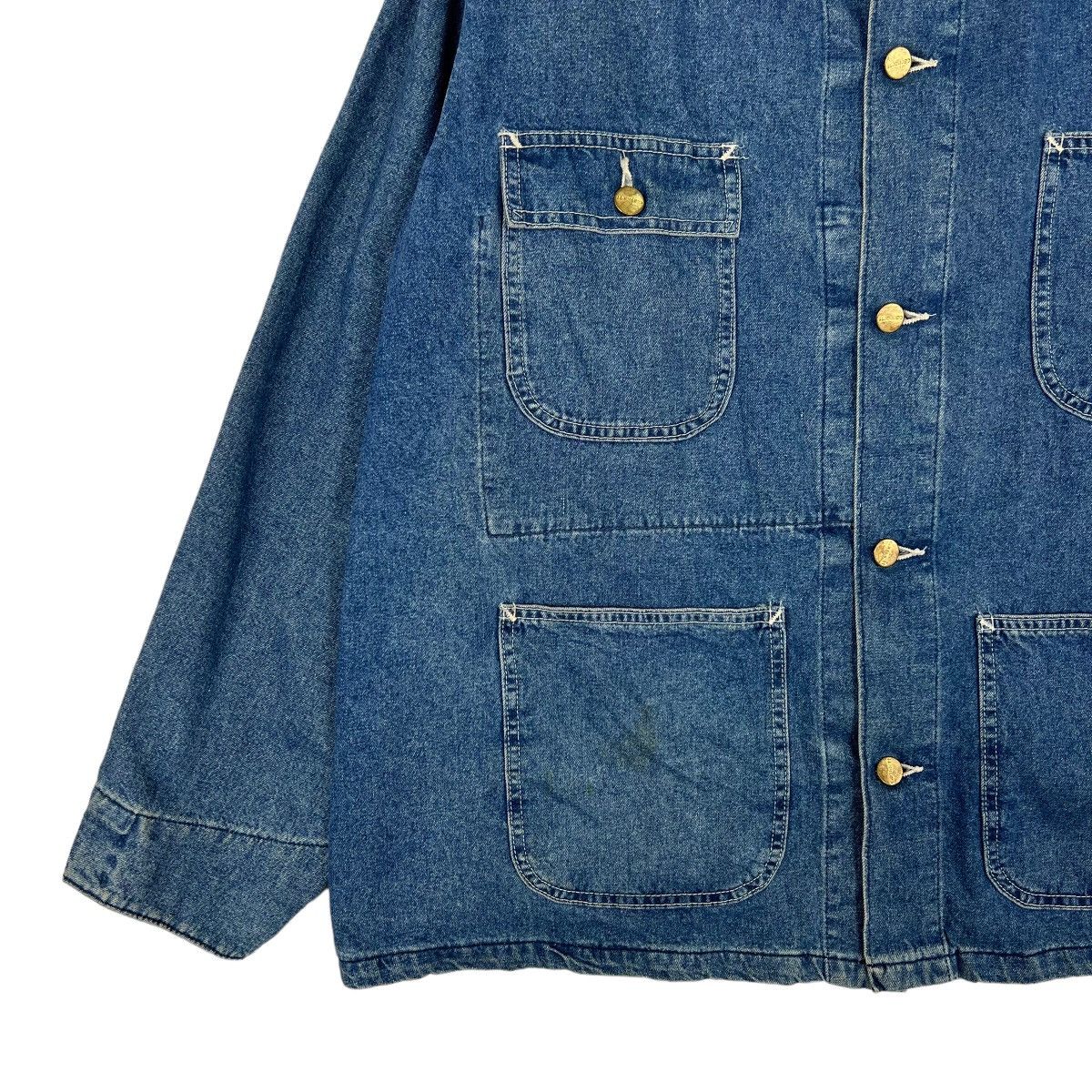 Carhartt 💥 VINTAGE CARHARTT DENIM CHORE JACKET MADE IN USA Size US L / EU 52-54 / 3 - 6 Thumbnail