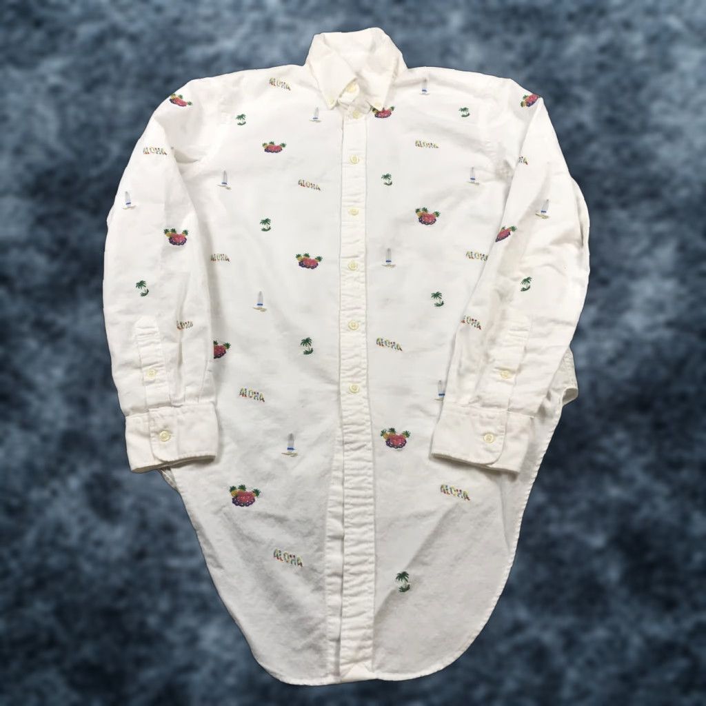 Ralph Lauren Ralph Lauren Shirt Mens Medium White Aloha Hawaiian Embroidered Logos Casual Size US M / EU 48-50 / 2 - 1 Thumbnail
