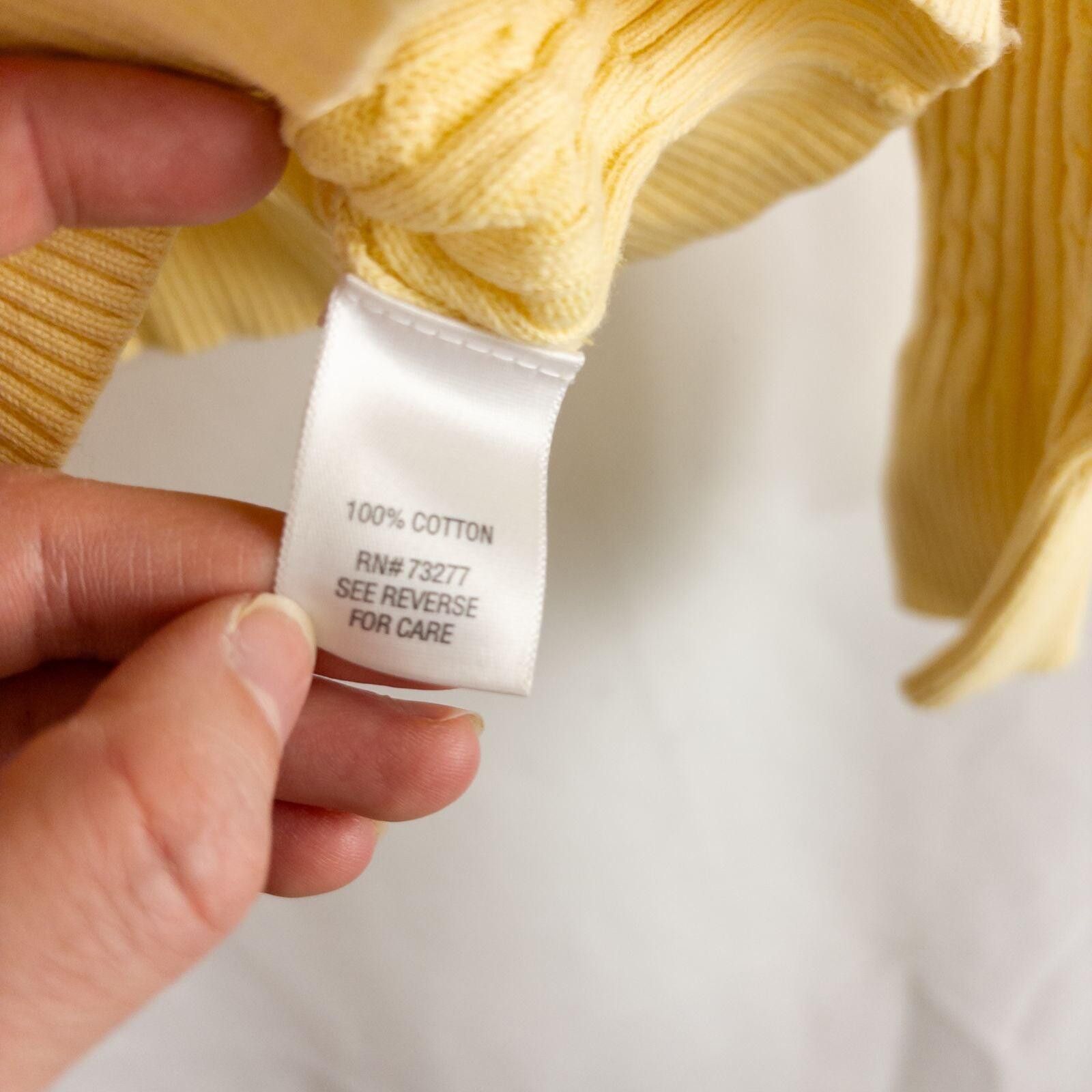 Croft & Barrow Croft & Barrow Yellow Cable Knit Sweater Womens Medium Size M / US 6-8 / IT 42-44 - 10 Thumbnail